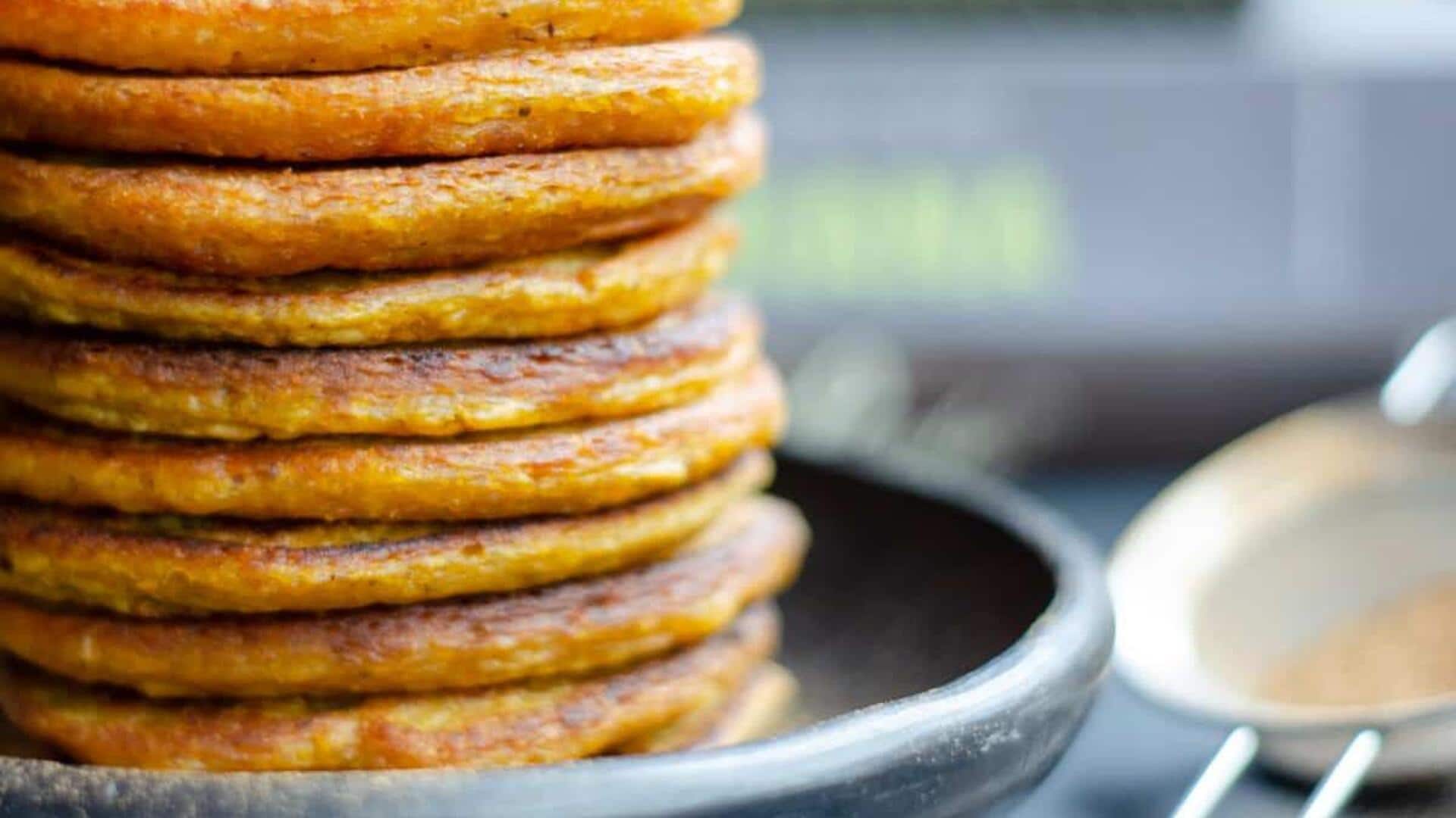 เมนูแพนเค้กฟักทองขูด อาหารเช้าเจง่ายๆ สไตล์ไทย