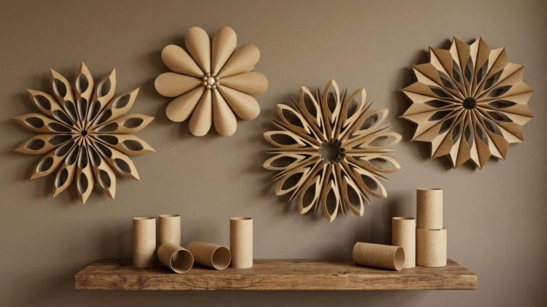 รีไซเคิลทิชชู่เป็นงานศิลปะติดผนังสุดชิค