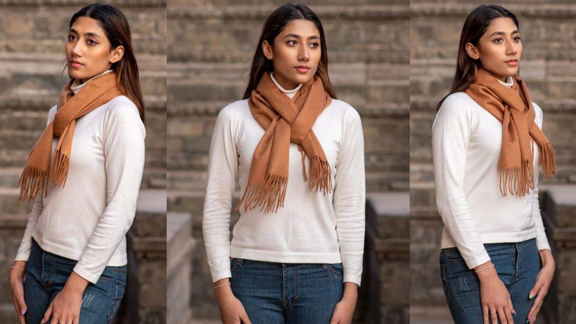 5 สไตล์แมตช์ผ้าพันคอชีฟองให้ดูชิคทุกวัน