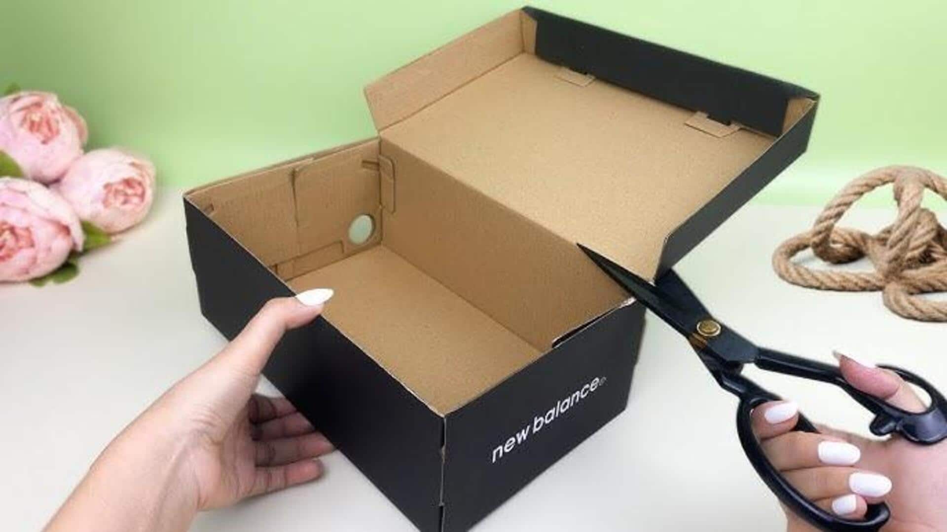 รีไซเคิลกล่องรองเท้า เป็นของใช้ในบ้านสุดง่าย