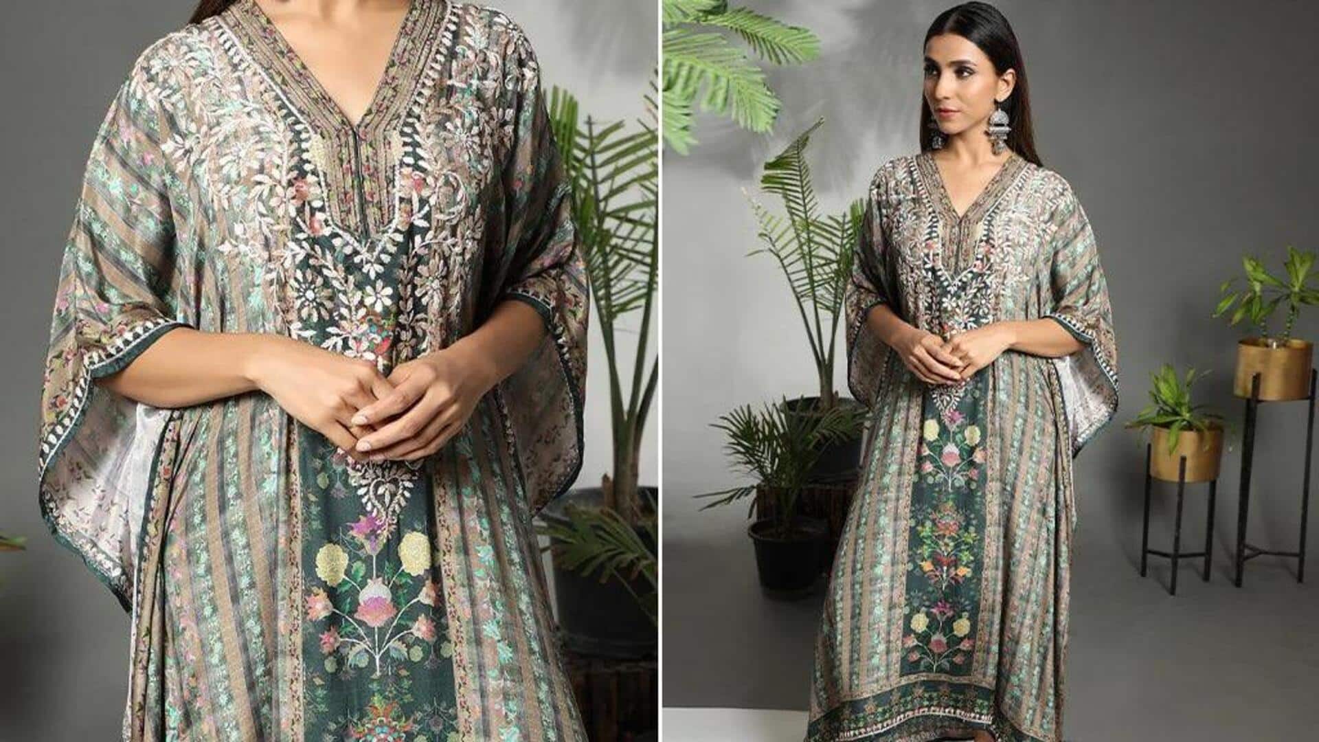 สไตล์แฟชั่นที่แมทช์ลงตัวกับเสื้อคาฟตันปักลาย