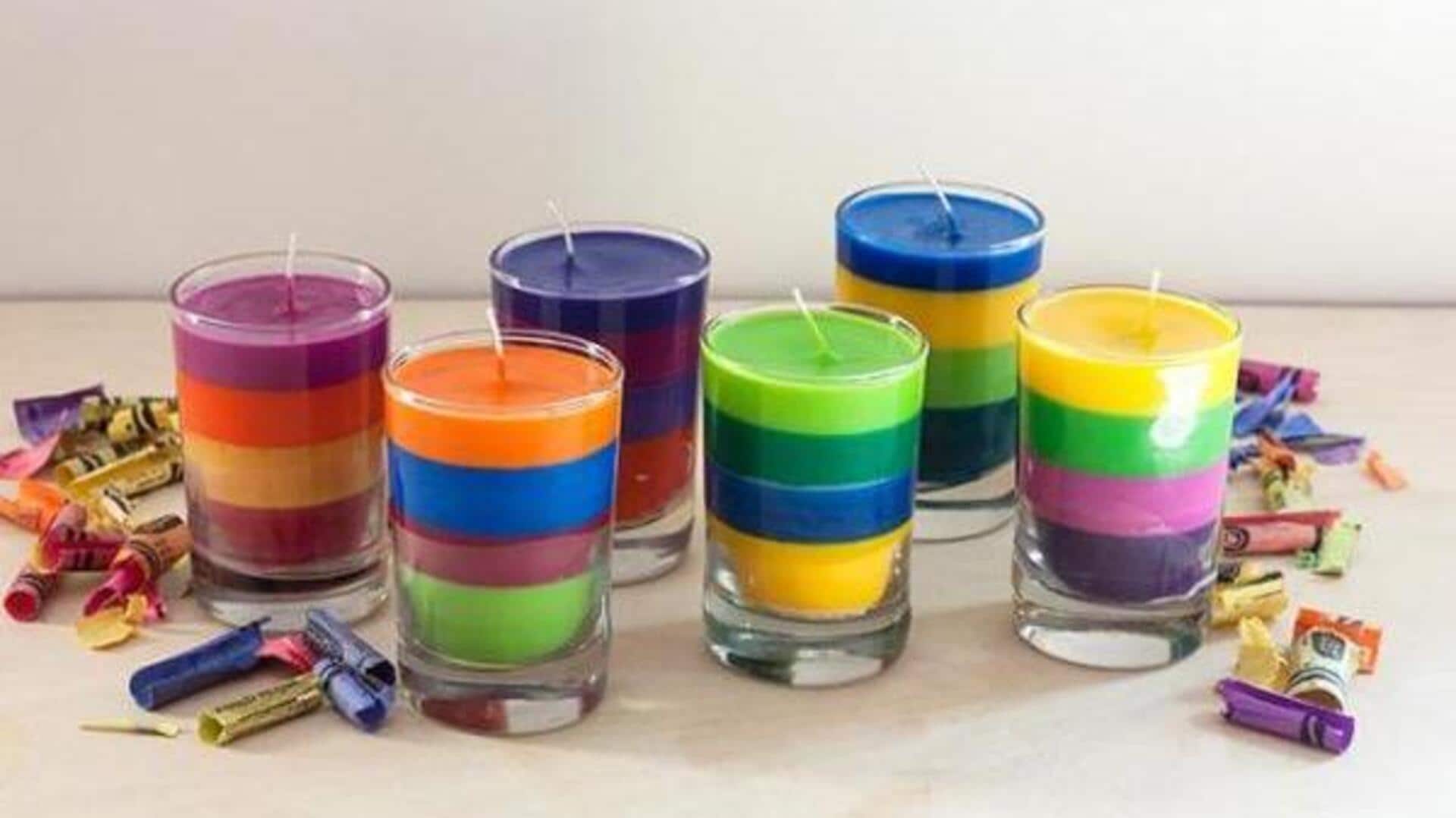สร้างเทียนสีสันด้วยเศษสีเทียนที่เหลือใช้