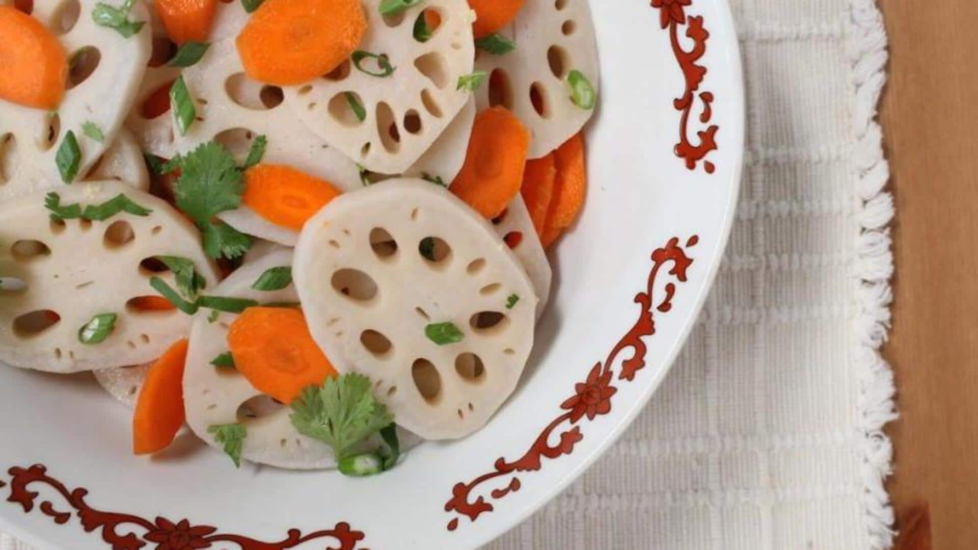 สลัดก้านบัวงา อร่อยสดชื่นพร้อมประโยชน์เต็มๆ