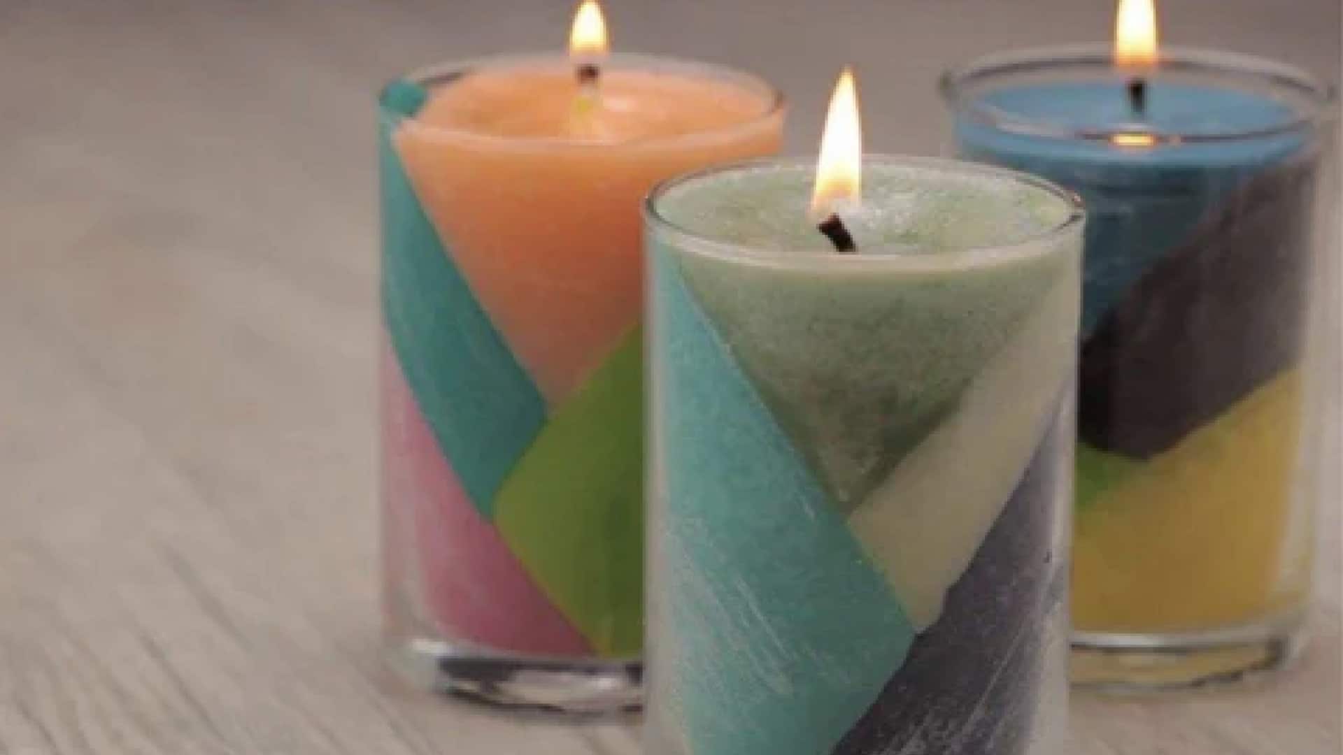 รีไซเคิลสีเทียนเก่า เป็นเทียนหอมสุดเก๋