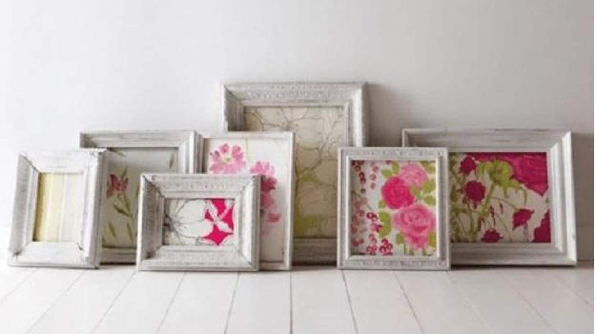 กรอบรูป DIY จากเศษวอลเปเปอร์เหลือใช้ กรอบรูป DIY จากเศษวอลเปเปอร์เหลือใช้