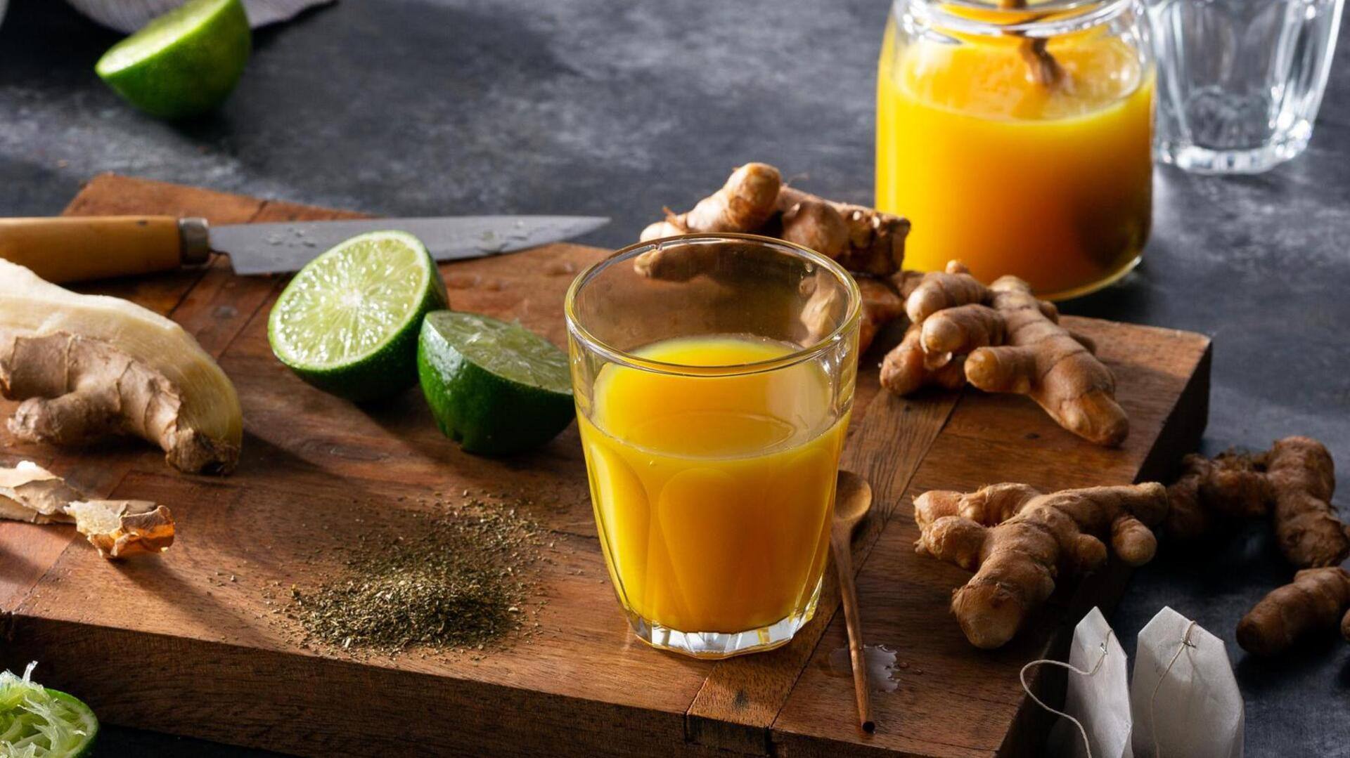 น้ำมะนาวขิงขมิ้น เครื่องดื่มสุขภาพเพิ่มภูมิคุ้มกัน