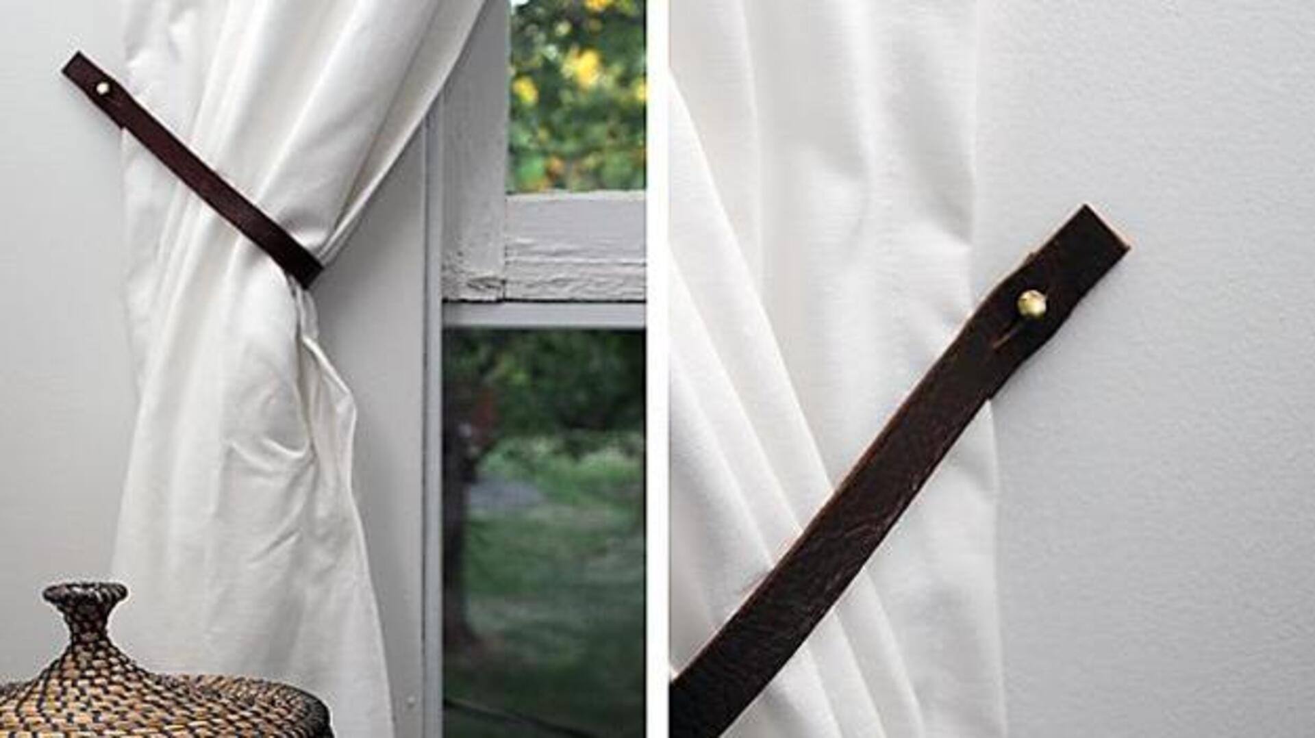 ไอเดียรีไซเคิล: เข็มขัดเก่ากลายเป็นที่รัดผ้าม่านชิค ๆ