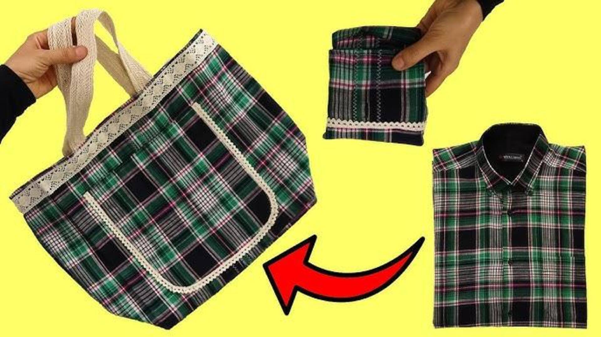 ไอเดียเปลี่ยนเสื้อยืดเก่าเป็นถุงช้อปปิ้งรักษ์โลก