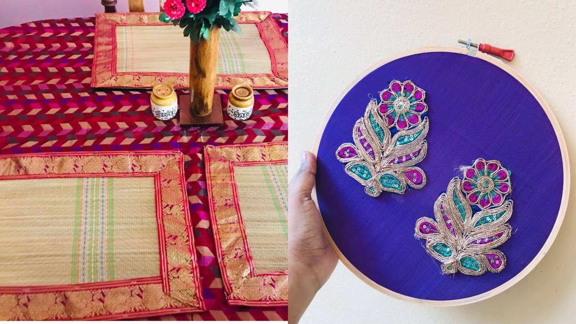 ผ้าซารีเก่า กลายเป็นงานศิลปะติดผนังสุดเก๋