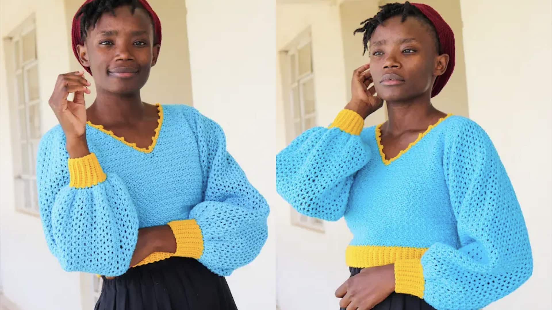 5 สไตล์แมตช์ง่ายกับเสื้อสเวตเตอร์แขนพัฟครอป 