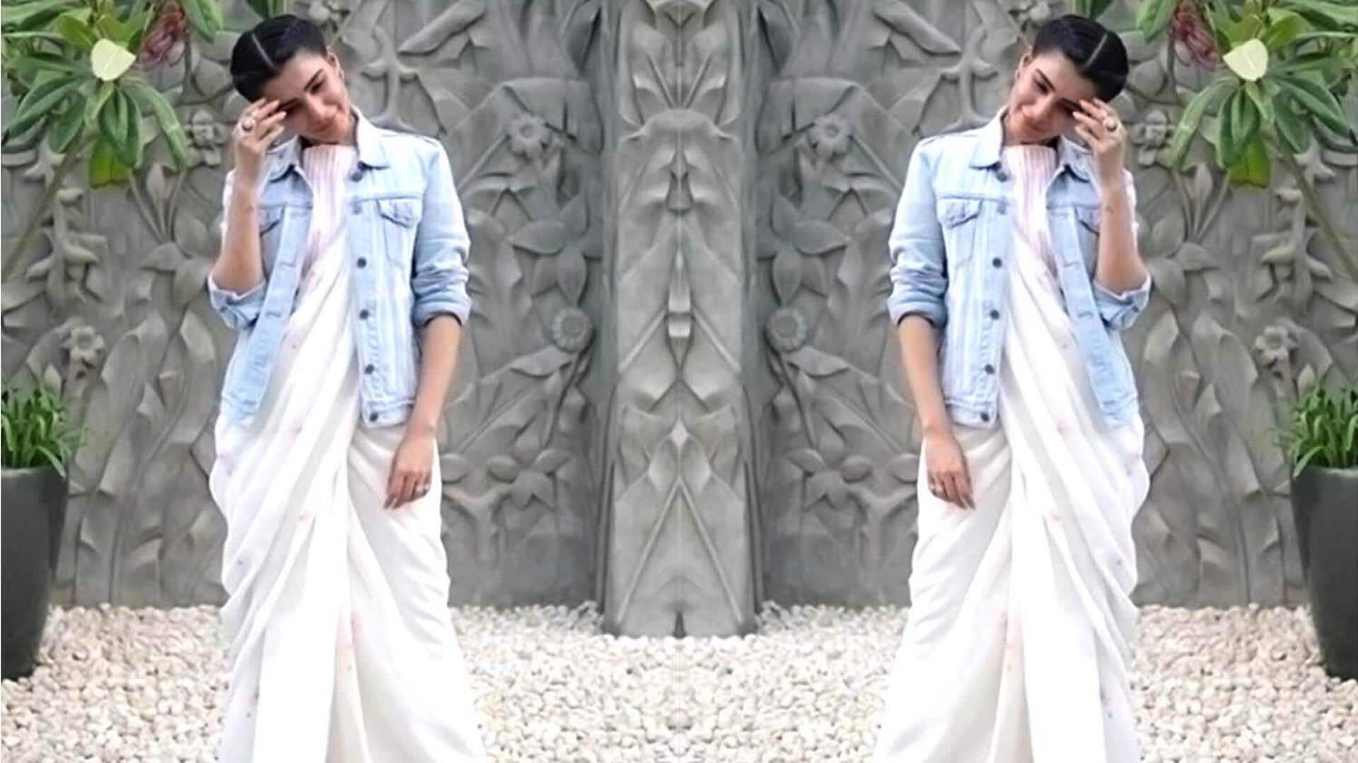 5 สไตล์แจ็คเก็ตยีนส์ที่แมทช์กับส่าหรีได้ลงตัว