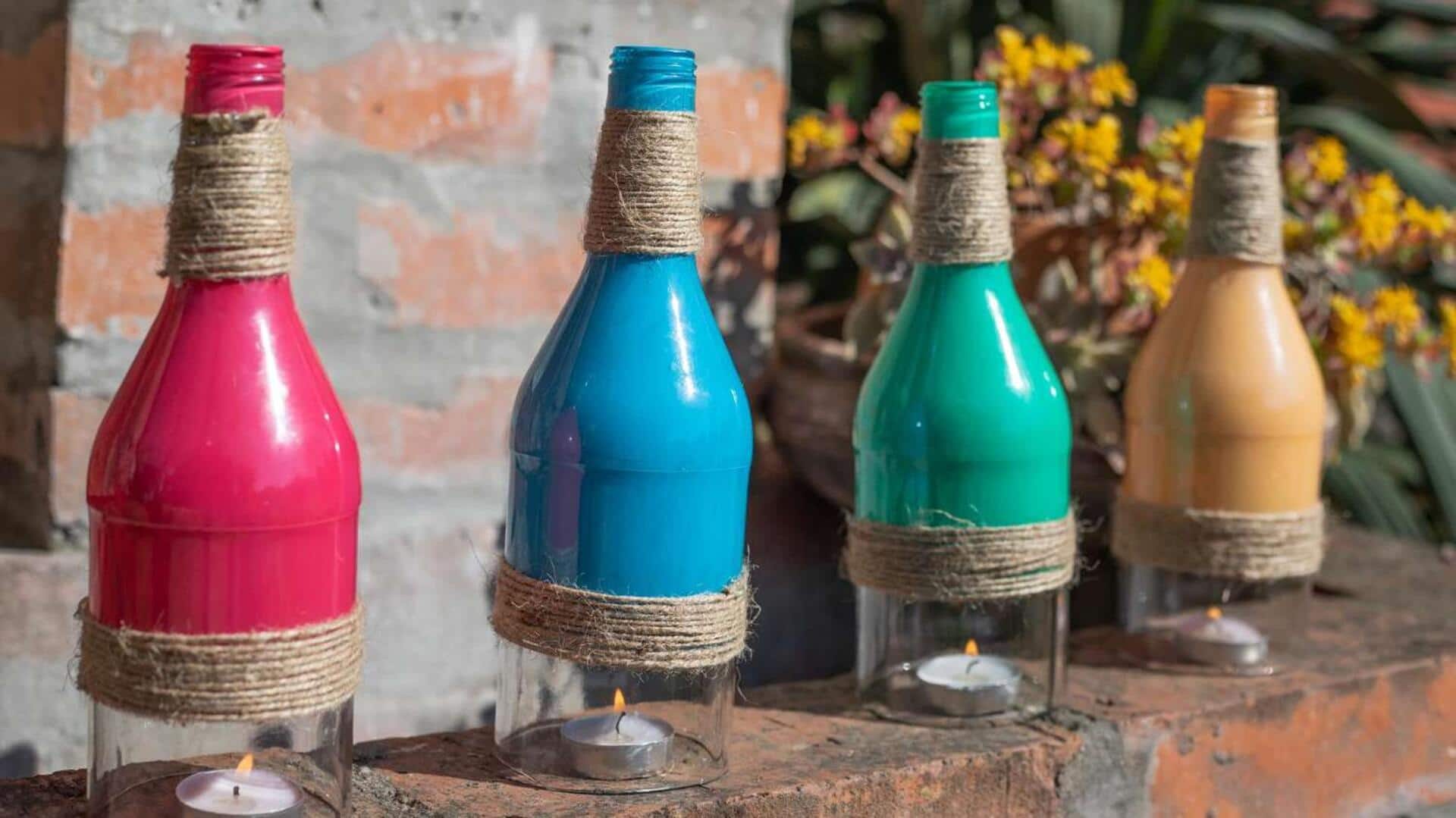 รีไซเคิลขวดแก้วเป็นของใช้ใหม่ในบ้านอย่างประหยัด