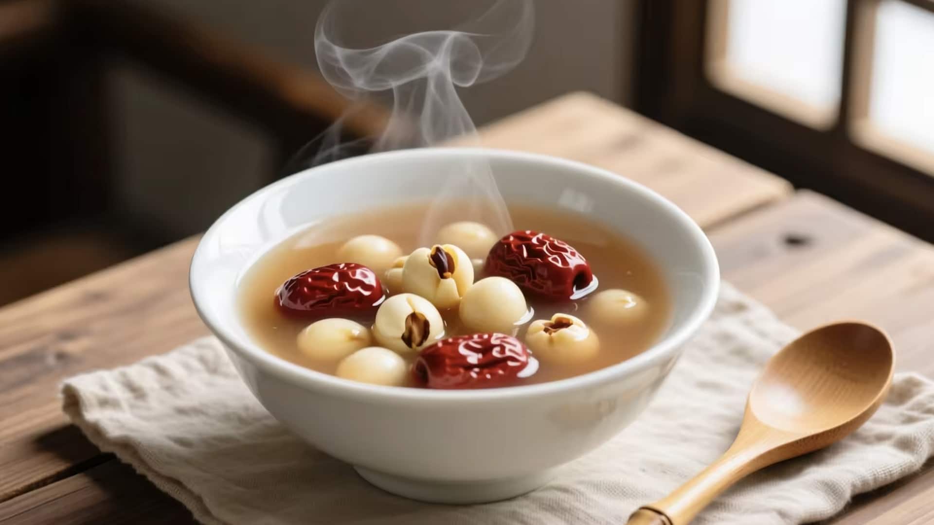 ซุปเมล็ดบัวและอินทผลัม: เมนูมังสวิรัติสุดคลาสสิกที่อบอุ่นใจ