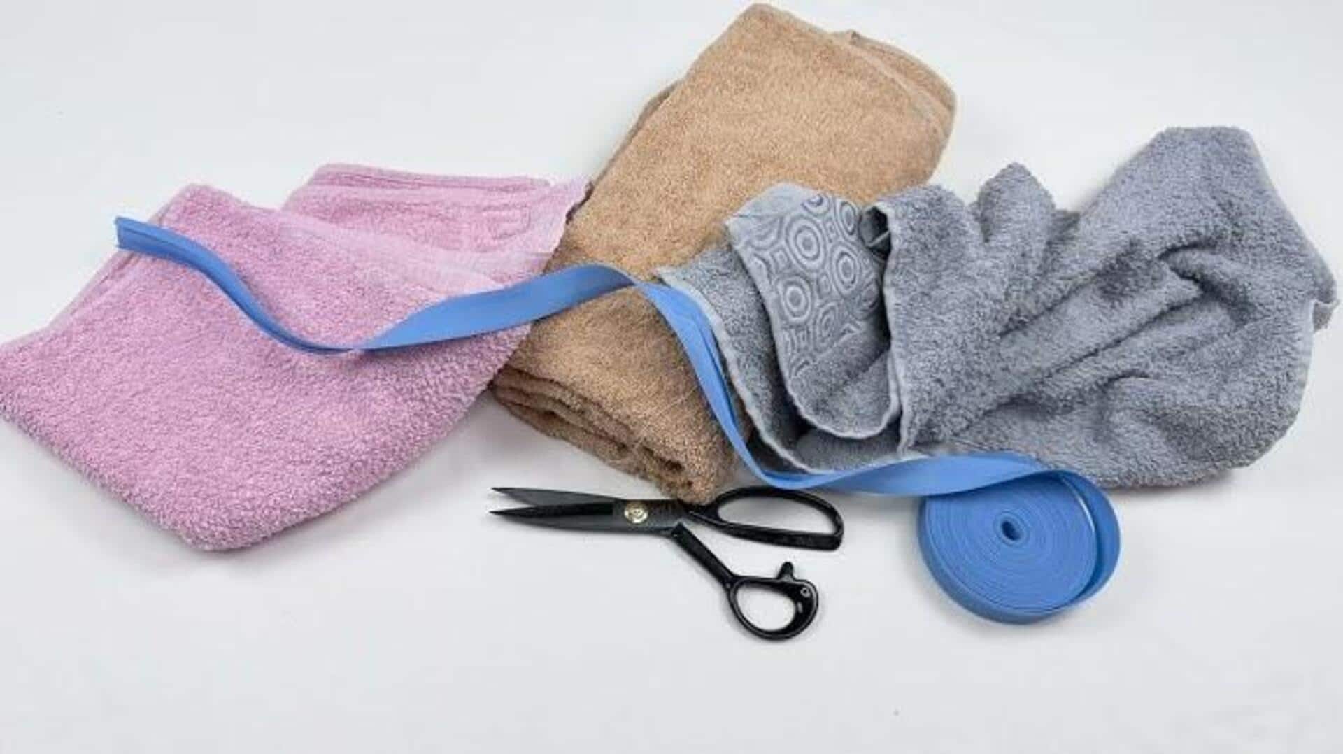 เปลี่ยนผ้าขนหนูเก่าเป็นของใช้ใหม่สุดคุ้ม