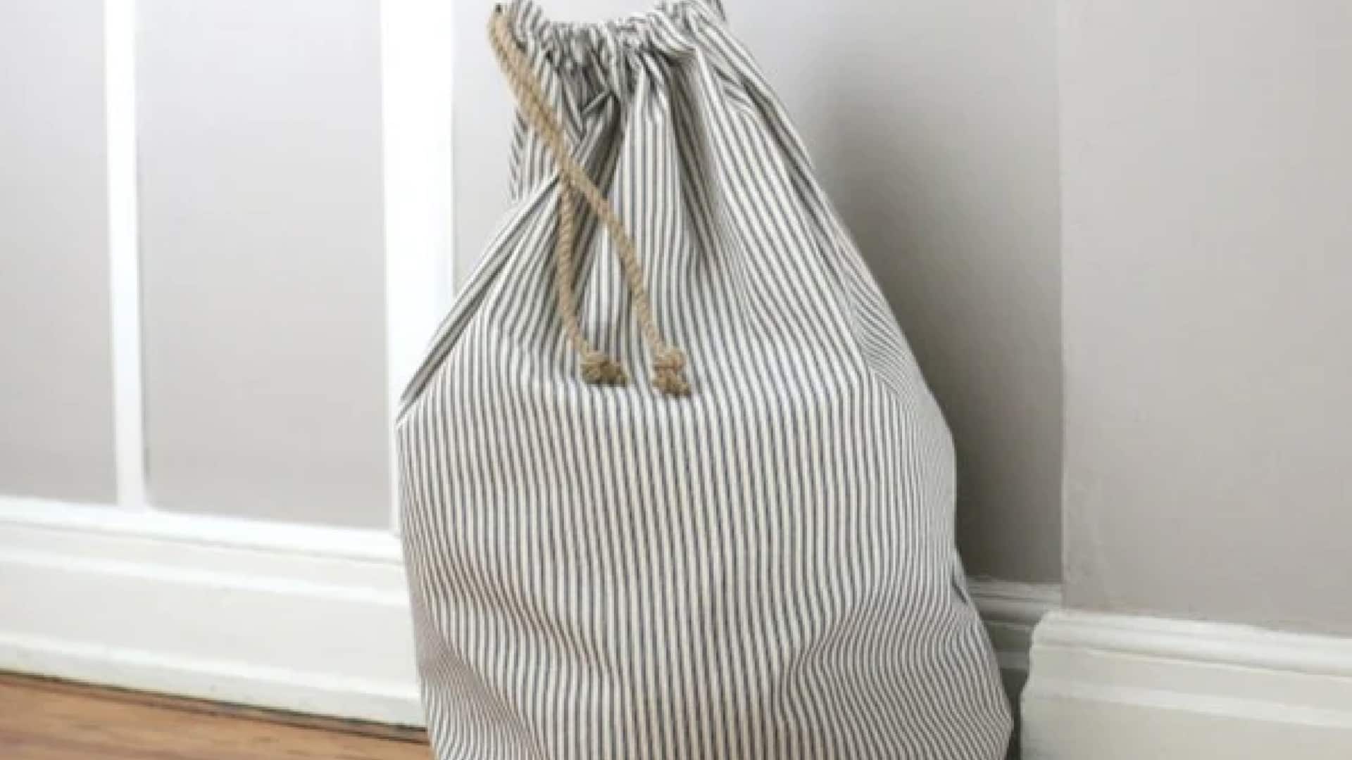 รีไซเคิลผ้าม่านเก่า ทำถุงผ้าใช้เอง