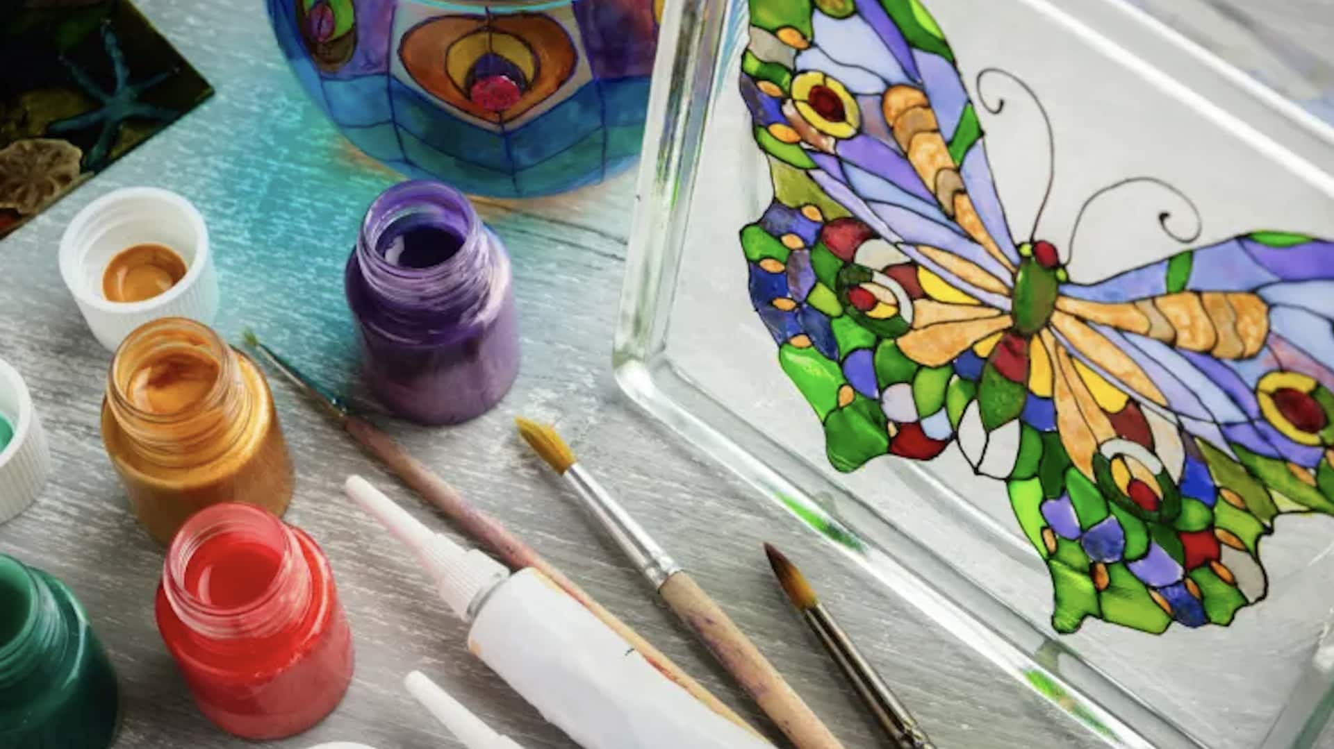 ไอเดียเพ้นท์แก้วธรรมดาให้กลายเป็นงานศิลป์