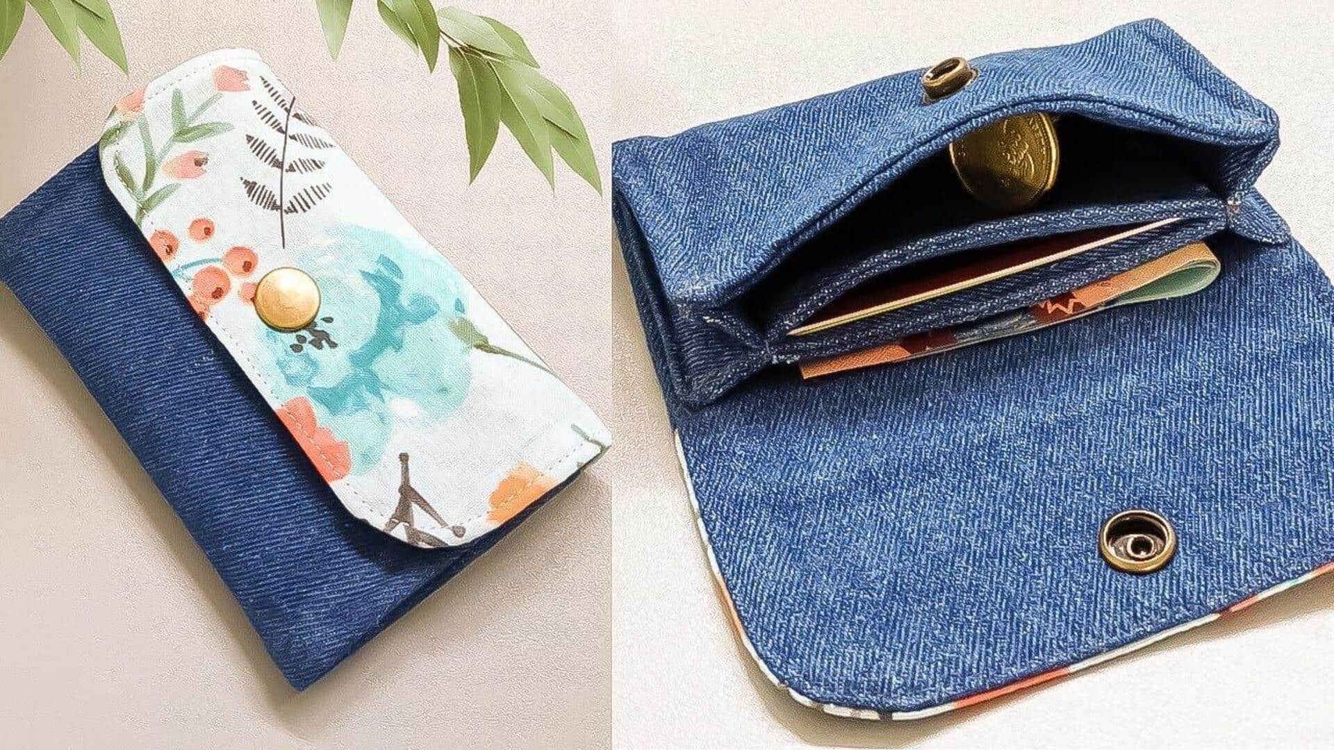 DIY กระเป๋าสตางค์จากผ้าเก่า ใช้งานได้จริง DIY กระเป๋าสตางค์จากผ้าเก่า ใช้งานได้จริง