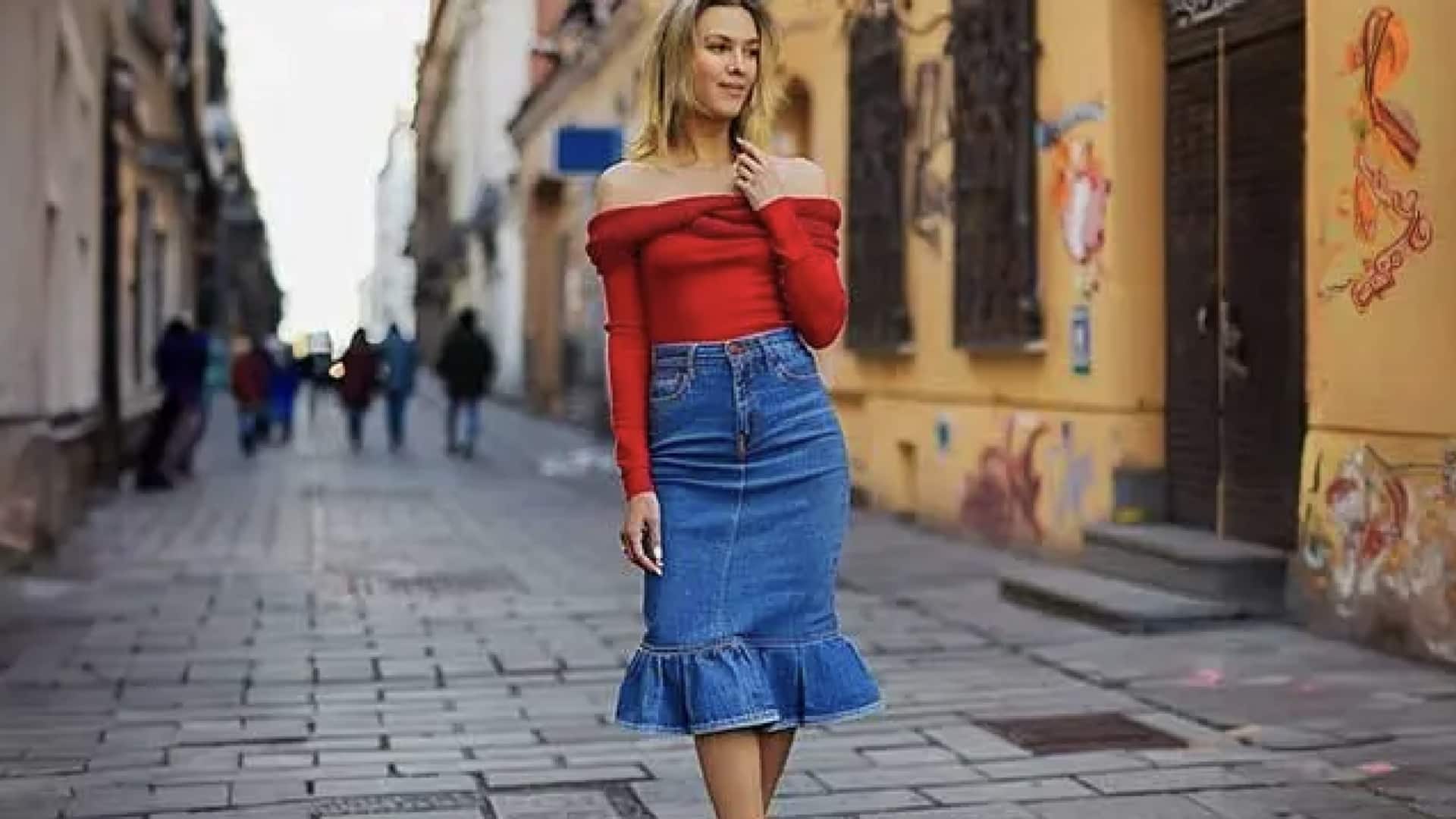 5 สไตล์ที่เข้ากันได้ดีกับกระโปรงยีนส์ทรงตรง