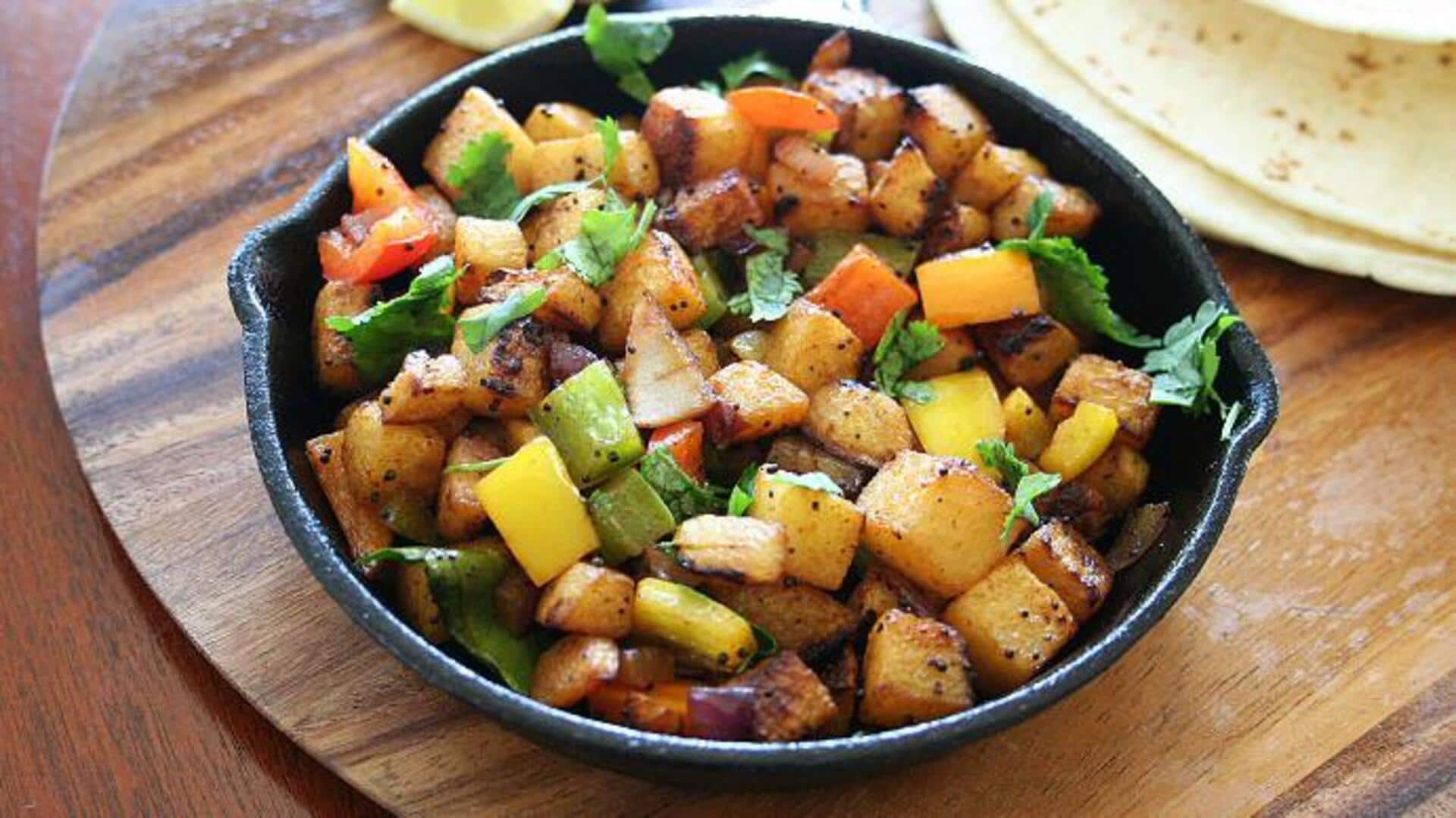 เมนูผัดมันแกวกระเทียมกับใบชะพลูสด