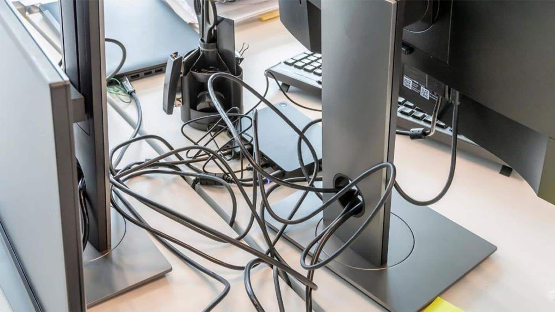 จัดระเบียบพื้นที่ทำงานด้วยการจัดสายไฟอย่างง่าย