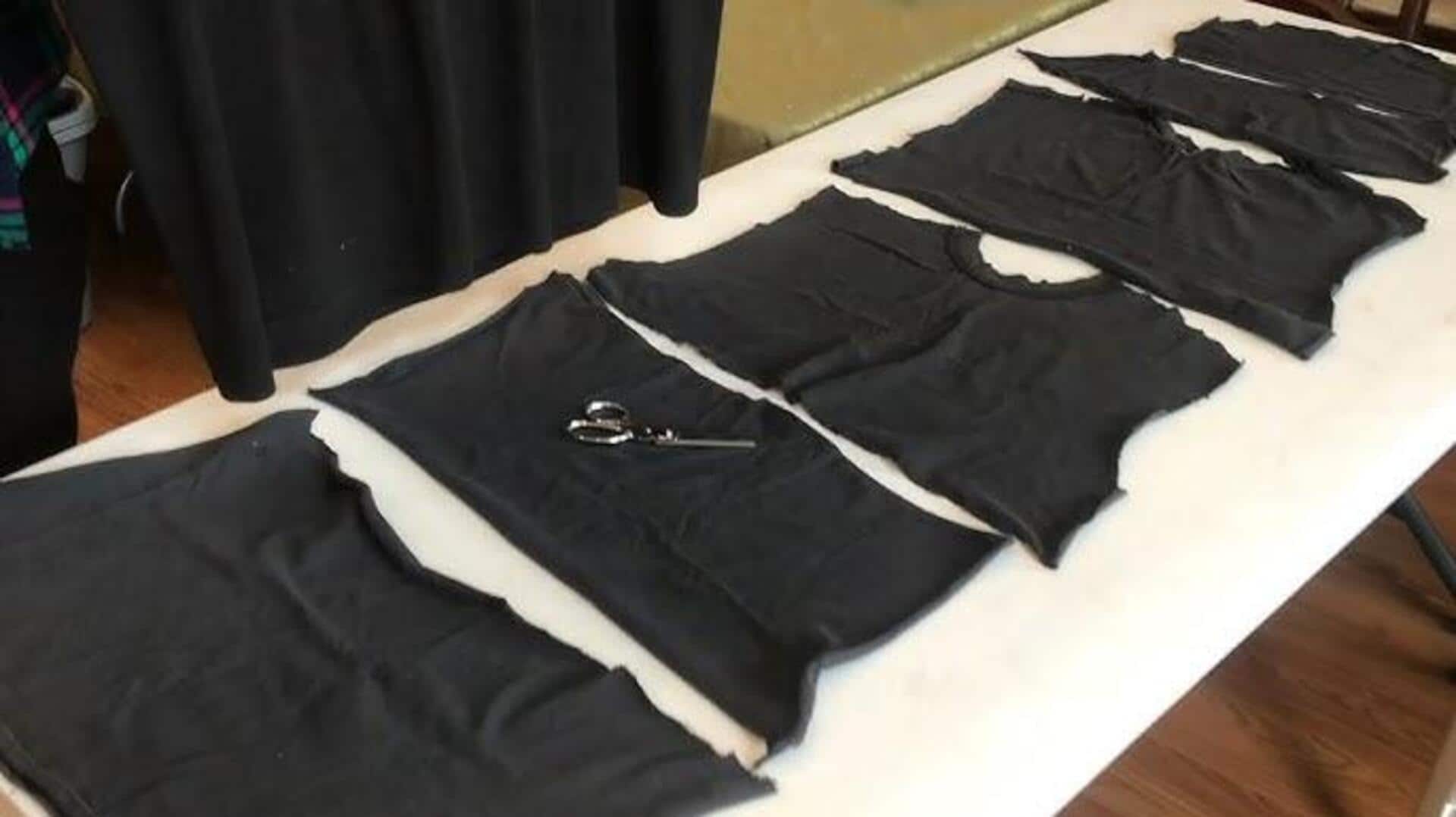 เปลี่ยนเสื้อยืดเก่าให้กลายเป็นผ้าขี้ริ้วแฮนด์เมดสุดประหยัด