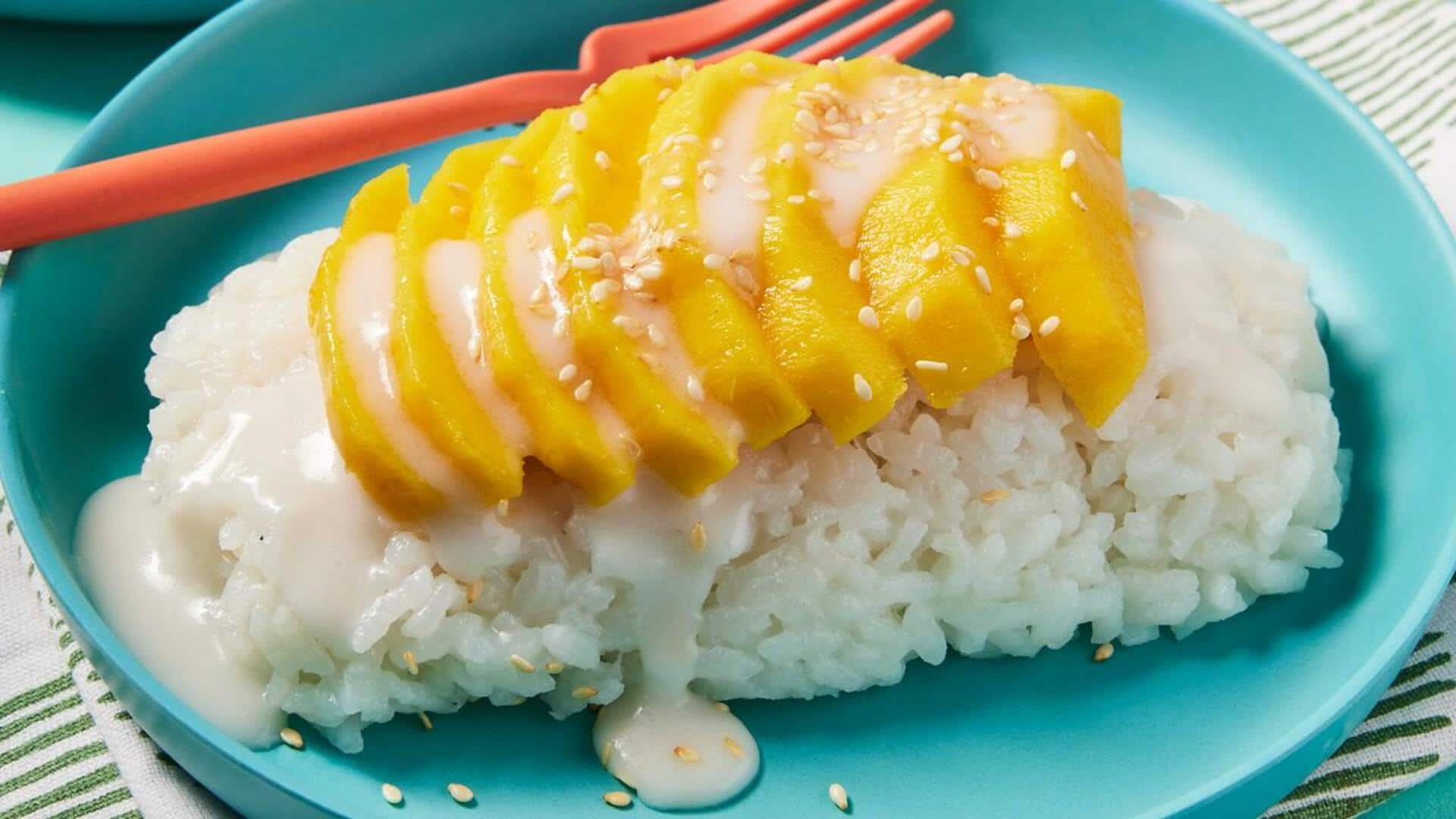 ข้าวโป๊ยกั๊กกับมะม่วงสุก: ของหวานมังสวิรัติกลิ่นหอมละมุน