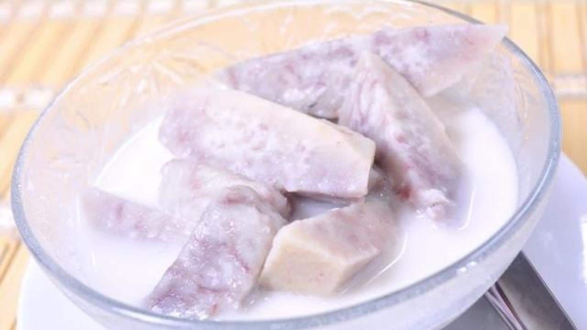 สูตรเผือกคาราเมลในน้ำเชื่อมมะพร้าว ขนมหวานไทยเรียบง่ายเพื่อสุขภาพ