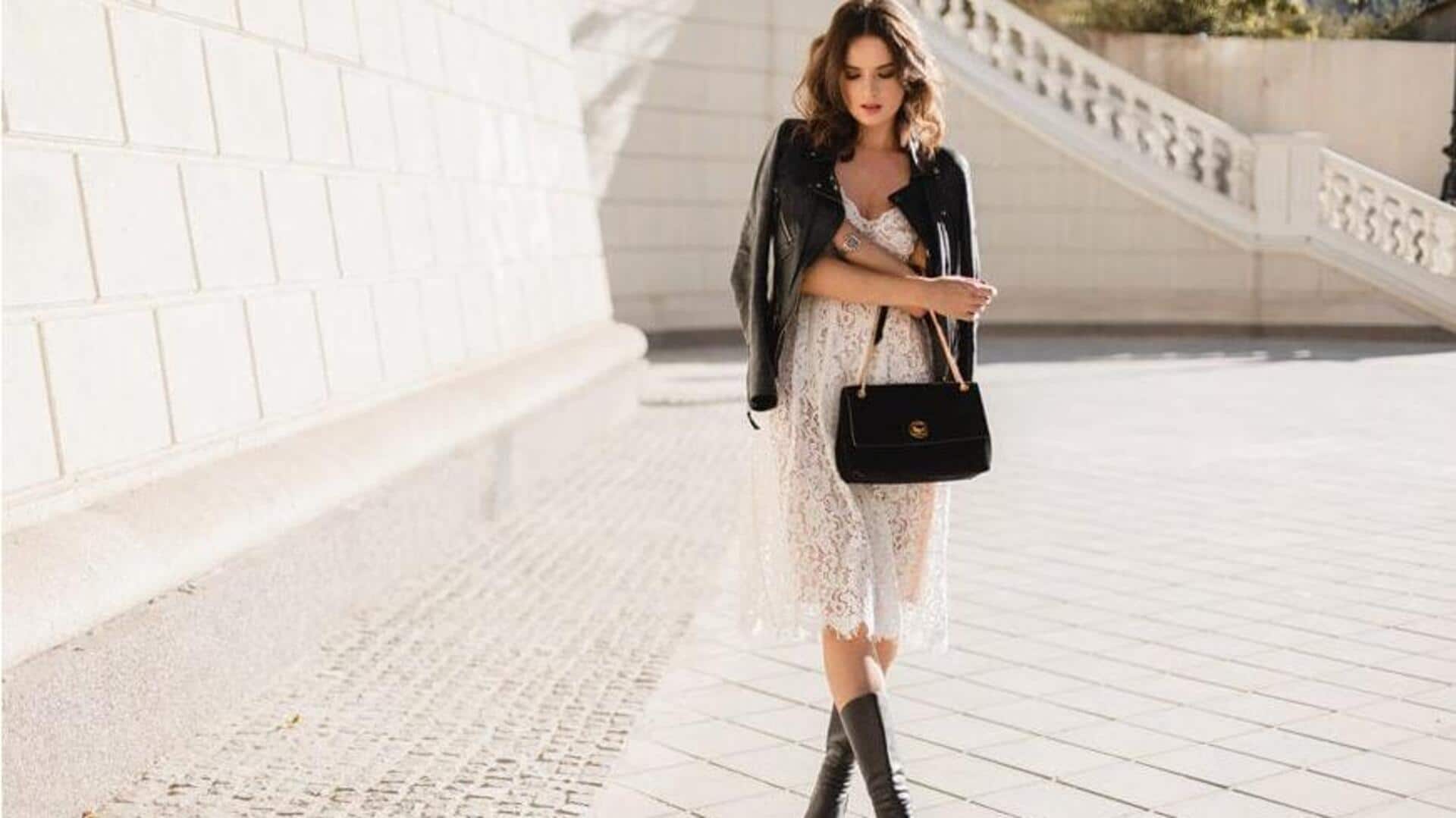 5 สไตล์แมตช์ชุดเดรสลูกไม้แบบบันไดให้ดูดี