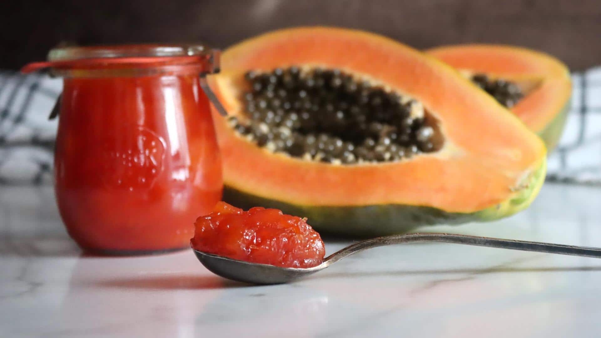 แยมมะละกอสูตรโฮมเมด กลิ่นอายอินเดีย รสละมุนทำง่าย