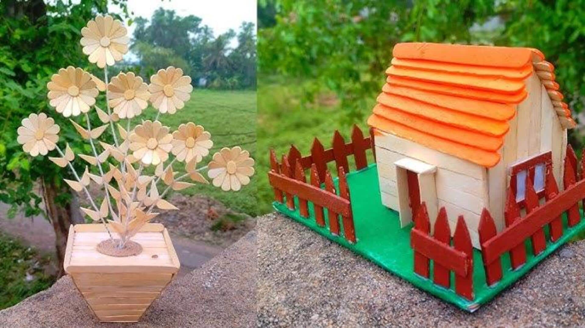 ป้ายสวนประหยัดงบ จากไม้ไอศกรีมรีไซเคิล