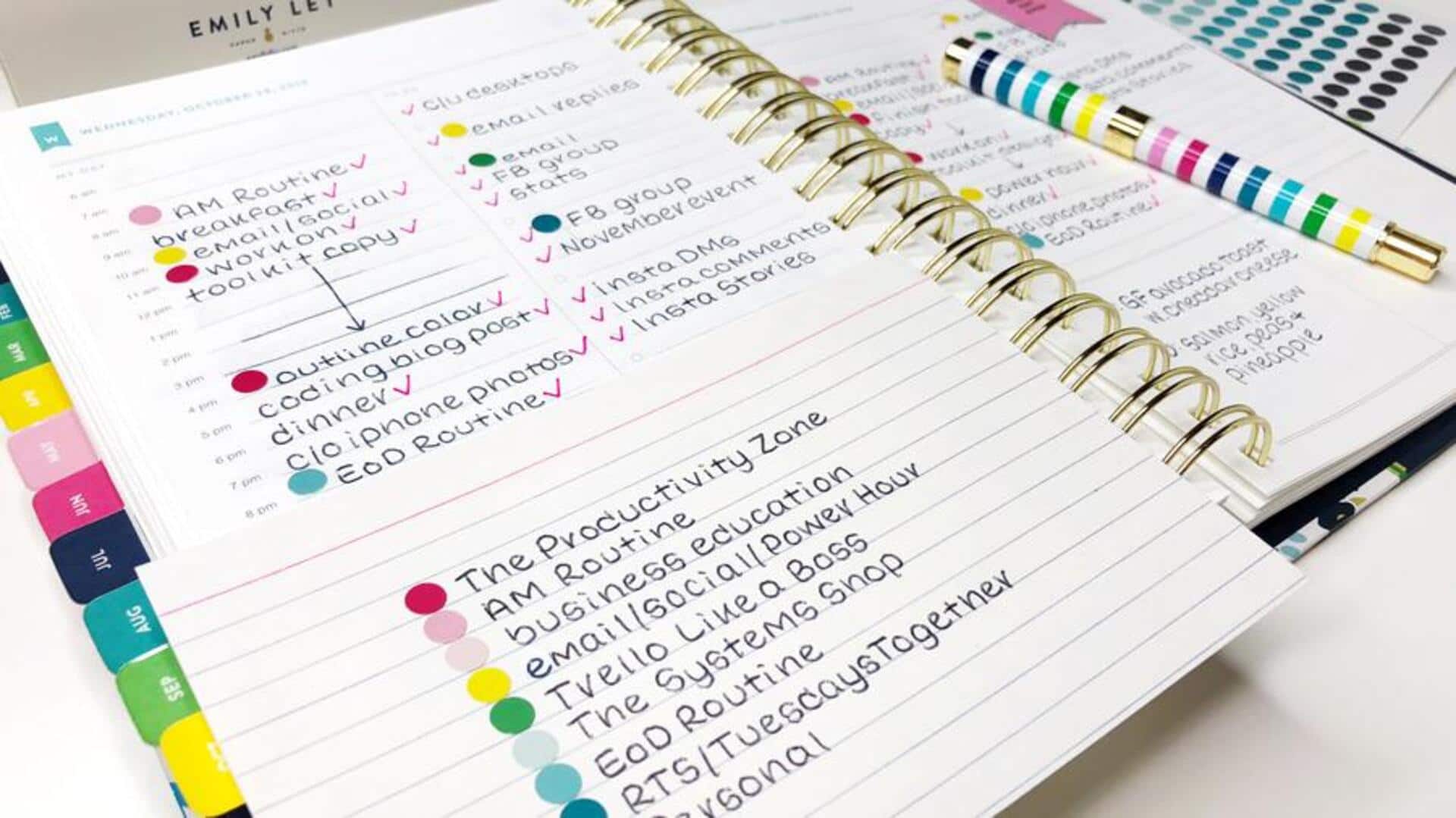 วิธีจัดระเบียบงานประจำวันด้วยการจัดกลุ่มสี