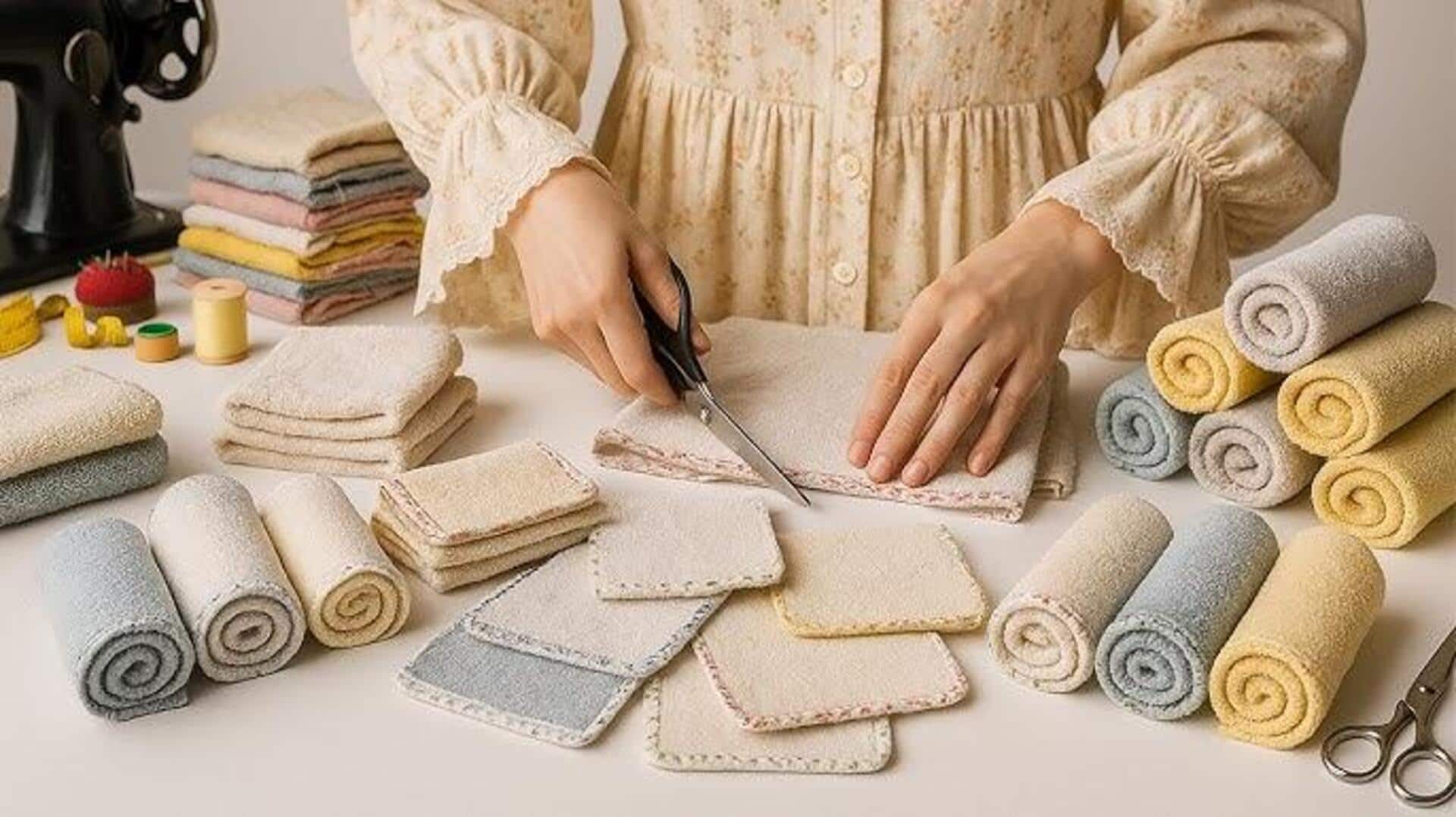 แปลงผ้าขนหนูเก่าเป็นของใช้ในบ้านสุดคุ้ม