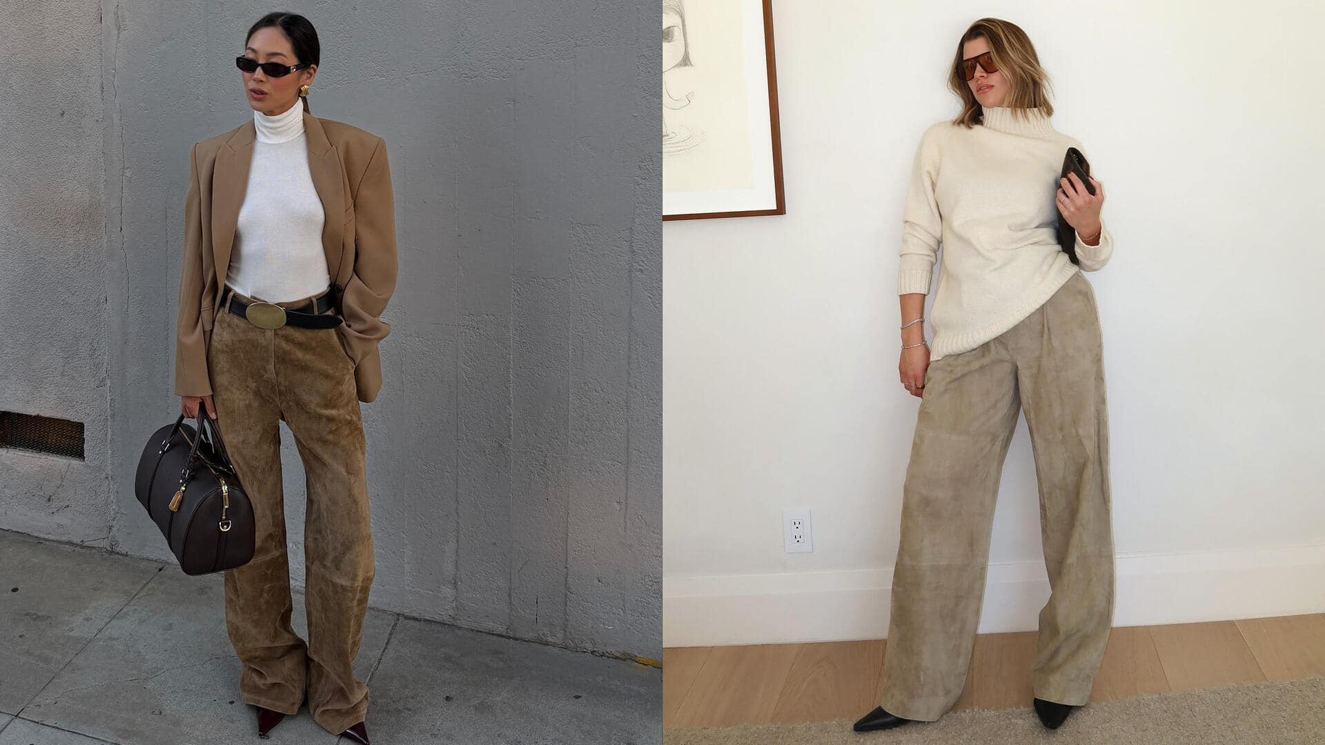 5 ลุคที่แมตช์ได้ดีกับกางเกงหนังกลับเทียม