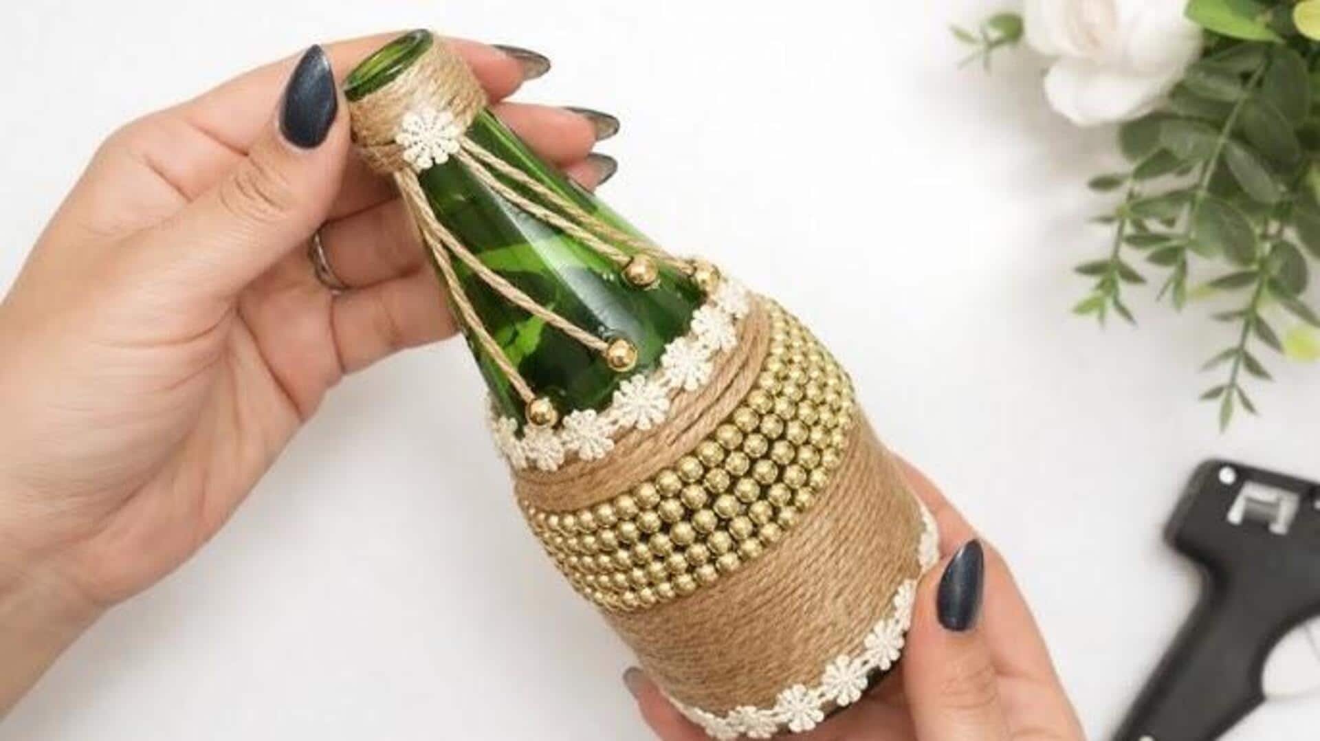 DIY เปลี่ยนขวดแก้วใช้แล้วเป็นของแต่งบ้านสุดชิค