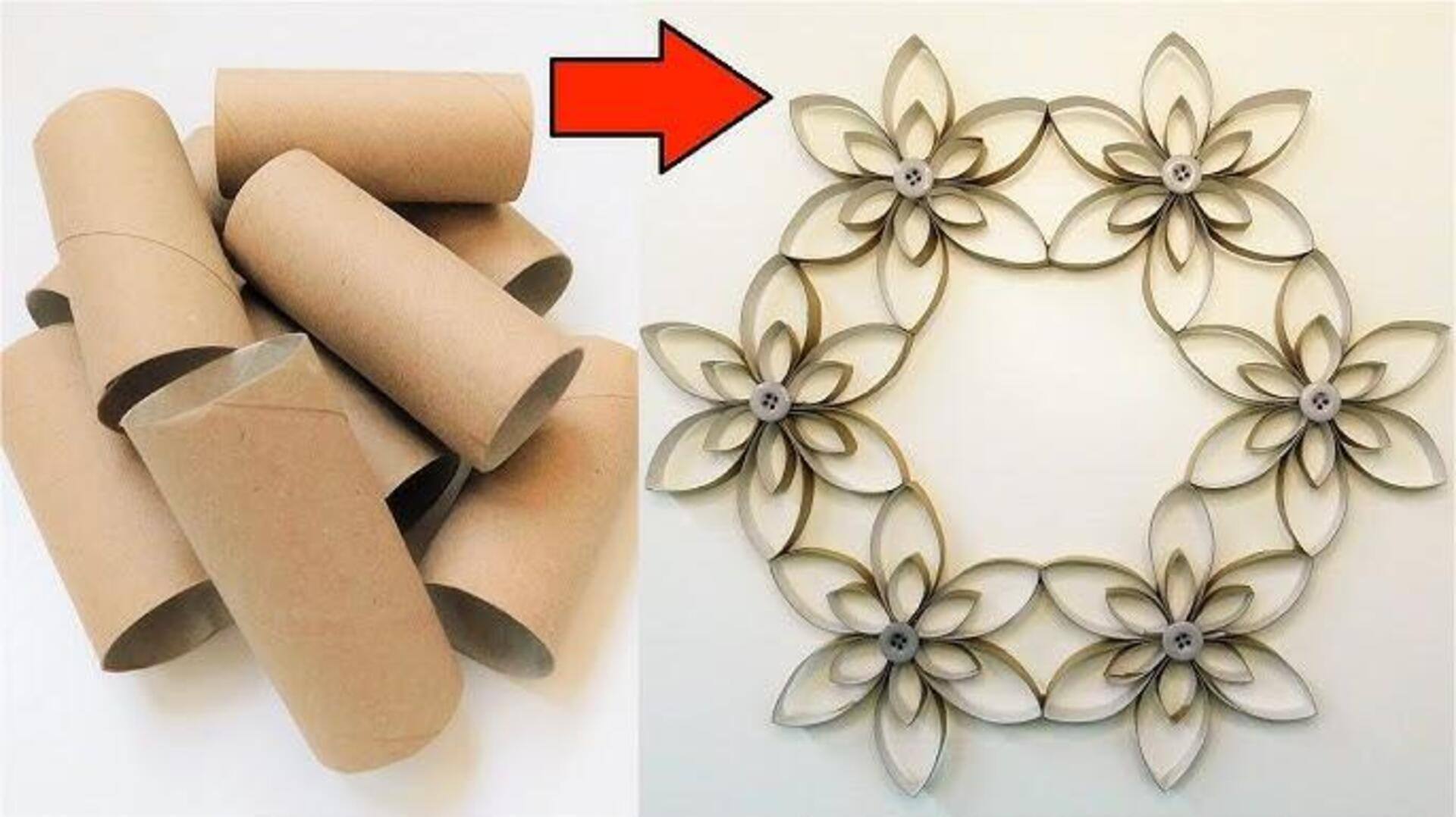 DIY ศิลปะติดผนัง จากแกนกระดาษชำระ DIY ศิลปะติดผนัง จากแกนกระดาษชำระ