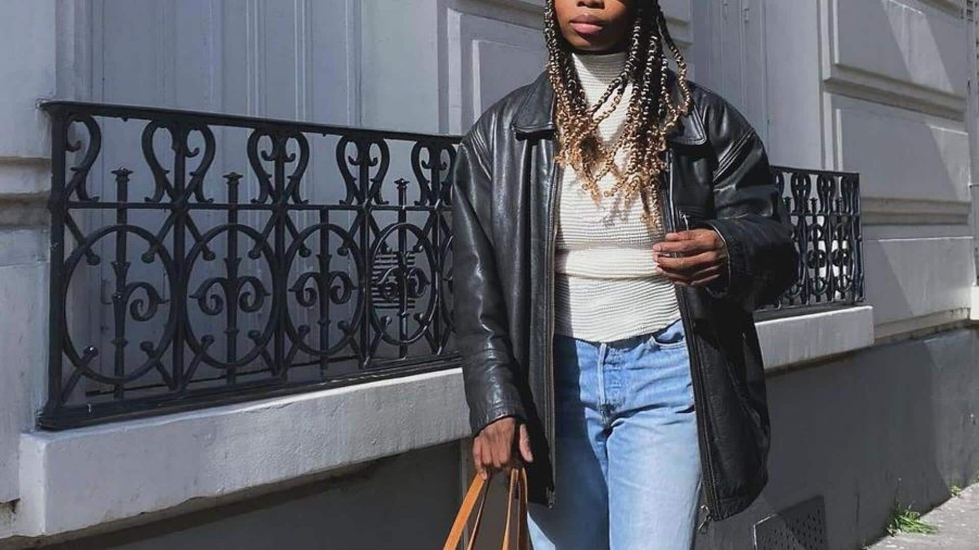 5 สไตล์แมตช์เสื้อแจ็คเก็ตหนังเทียมได้ลงตัว