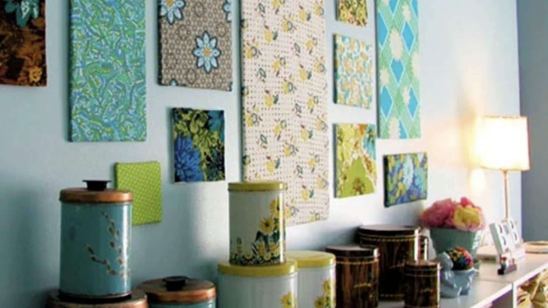 เปลี่ยนผ้าปูที่นอนเก่าให้กลายเป็นงานศิลปะตกแต่งผนัง