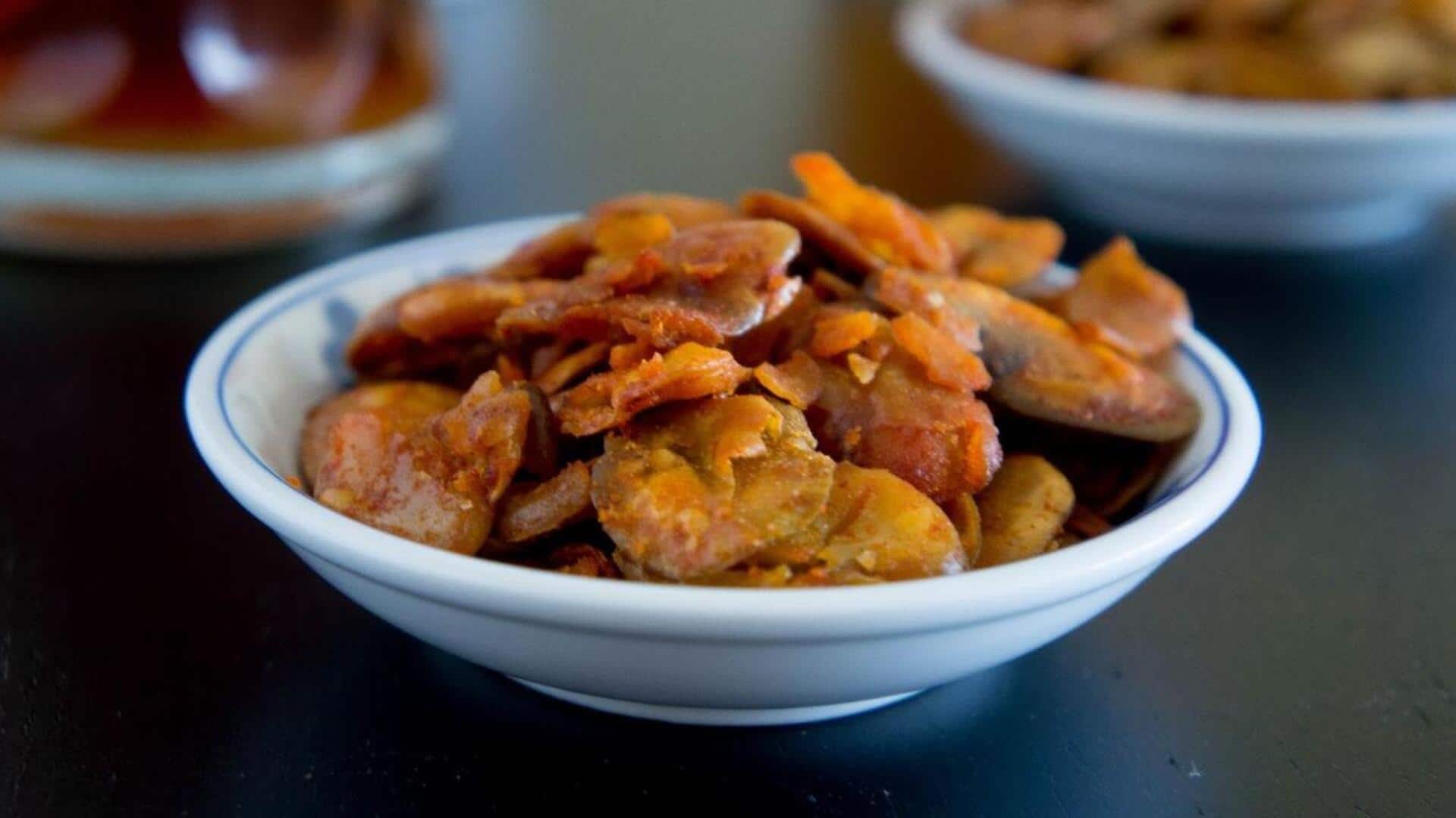 ขนมถั่วพูกรอบ เมนูว่างกรอบอร่อยมังสวิรัติ