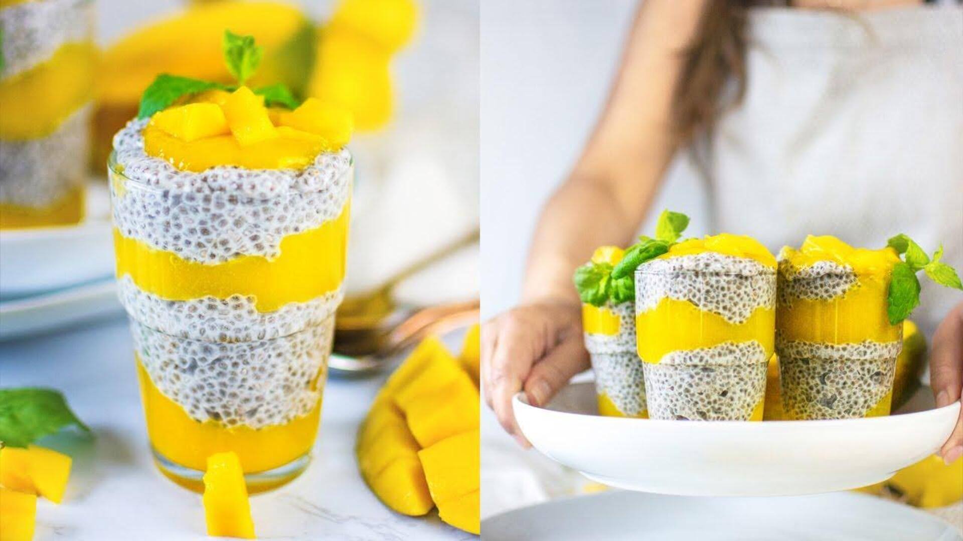 สูตรพุดดิ้งเมล็ดเจียมะพร้าว ขนมหวานวีแกนทำง่าย