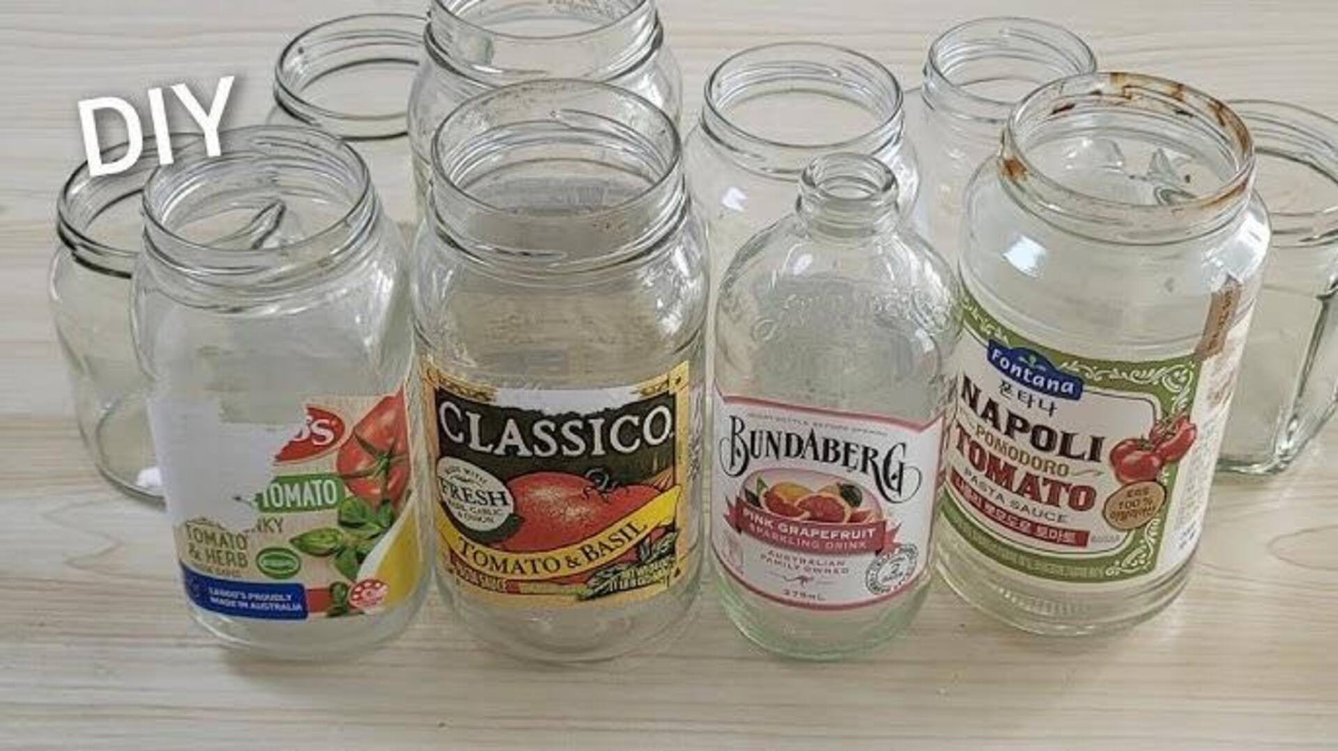 ที่เก็บของสุดประหยัดจากขวดแก้วใช้แล้ว