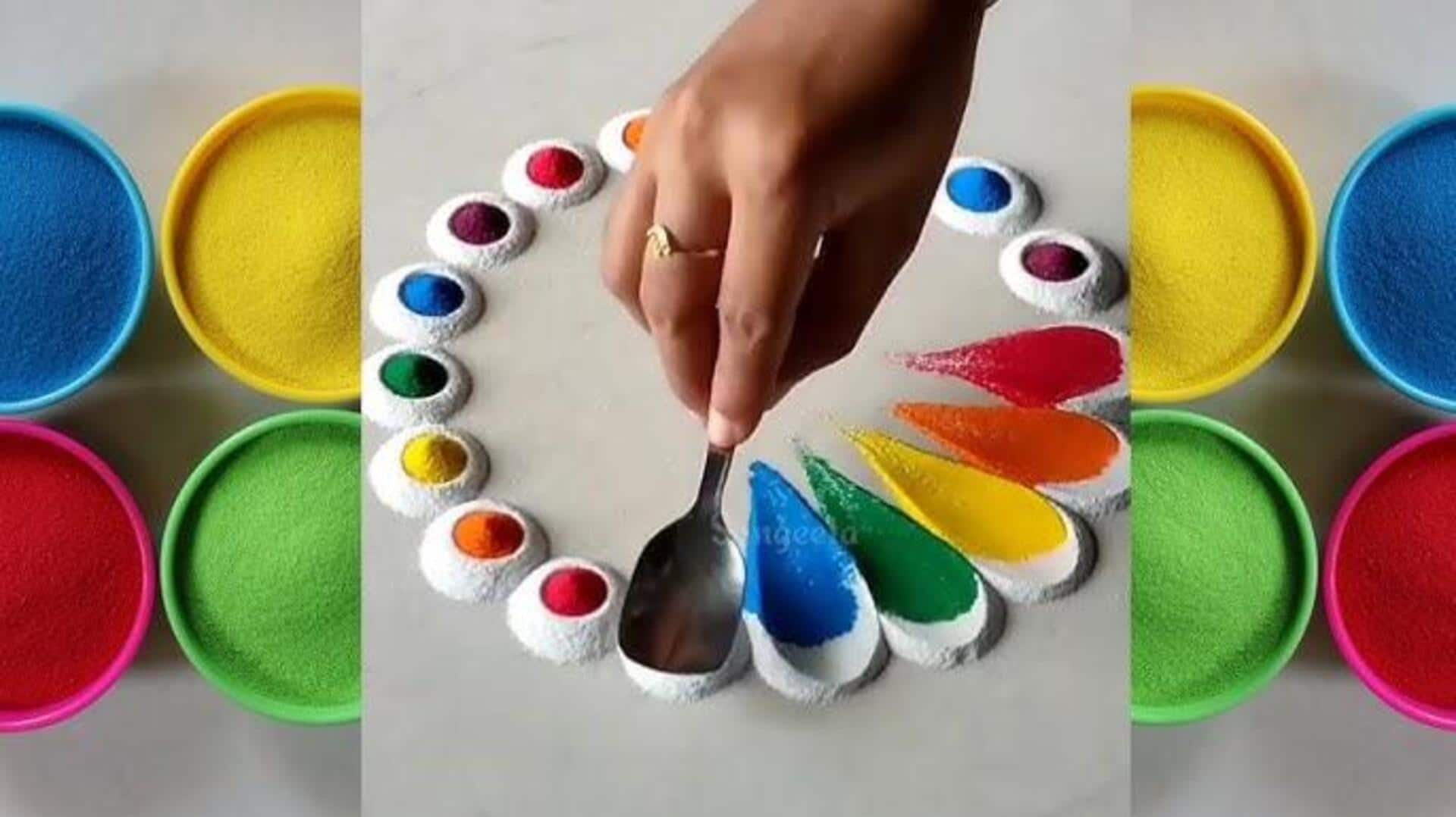 ศิลปะรังโกลีรีไซเคิล เติมความสดใสด้วยวัสดุเหลือใช้