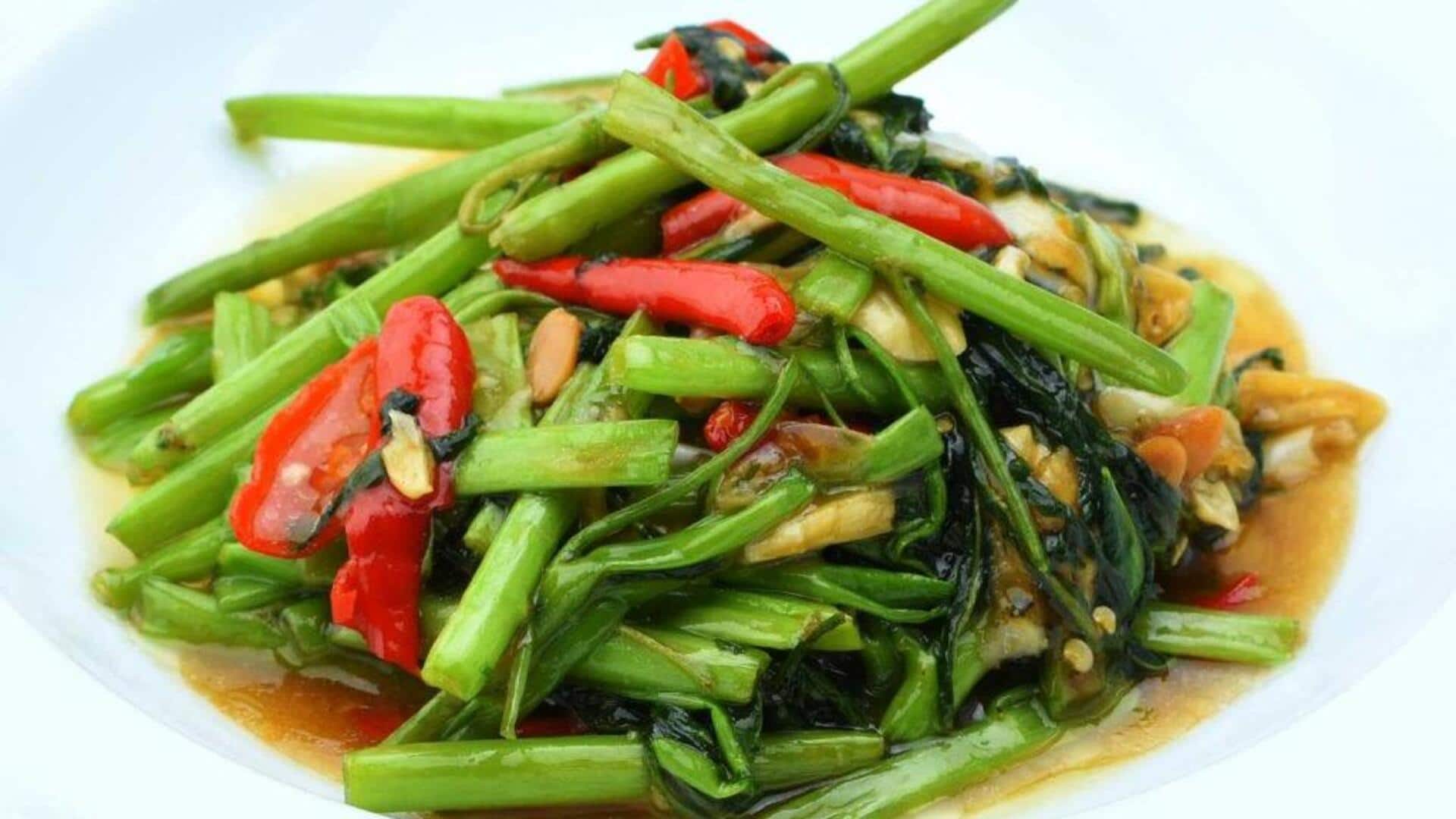 ผัดผักบุ้งซอสถั่วเหลือง: เมนูข้างเคียงยอดนิยม