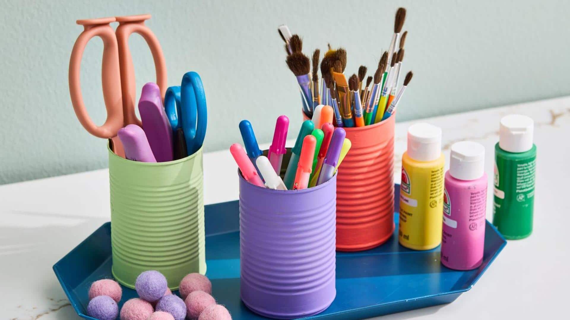 รีไซเคิลกระป๋องดีบุกเป็นที่จัดระเบียบสุดชิค