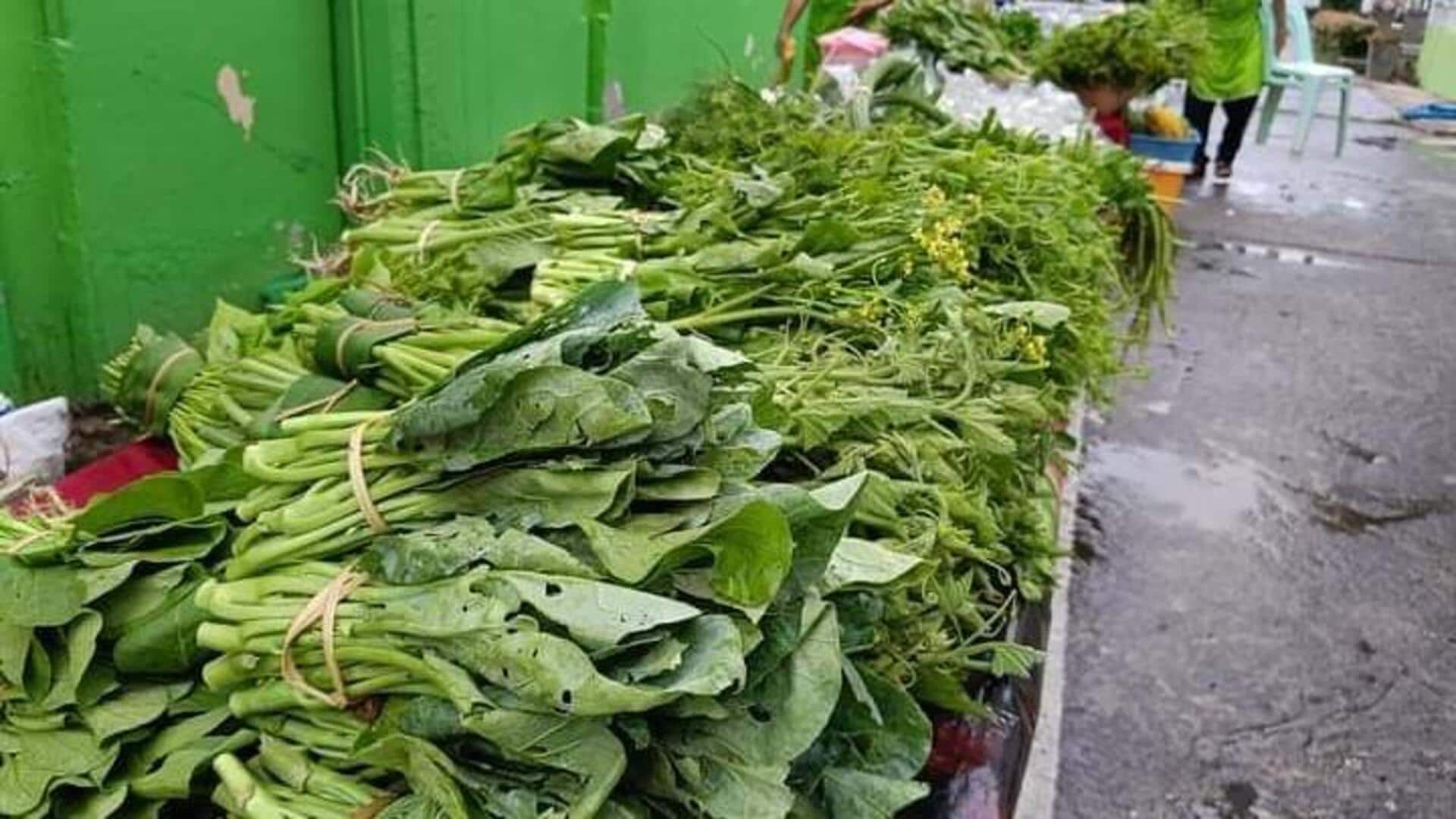 สมุนไพรพื้นบ้านที่ตลาดสีเขียวเชียงราย 