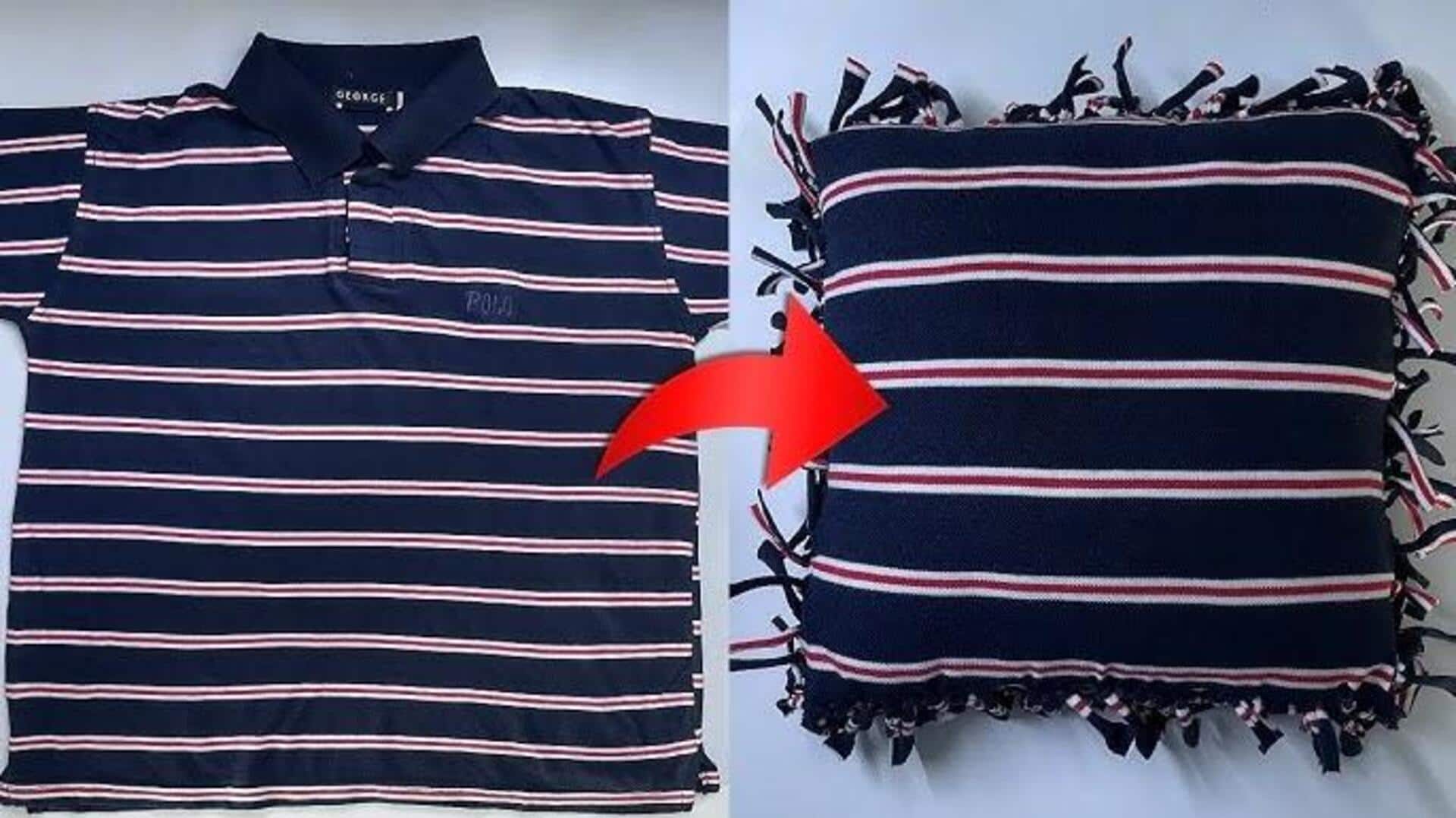 เปลี่ยนเสื้อเชิ้ตเก่าเป็นหมอนสุดชิค