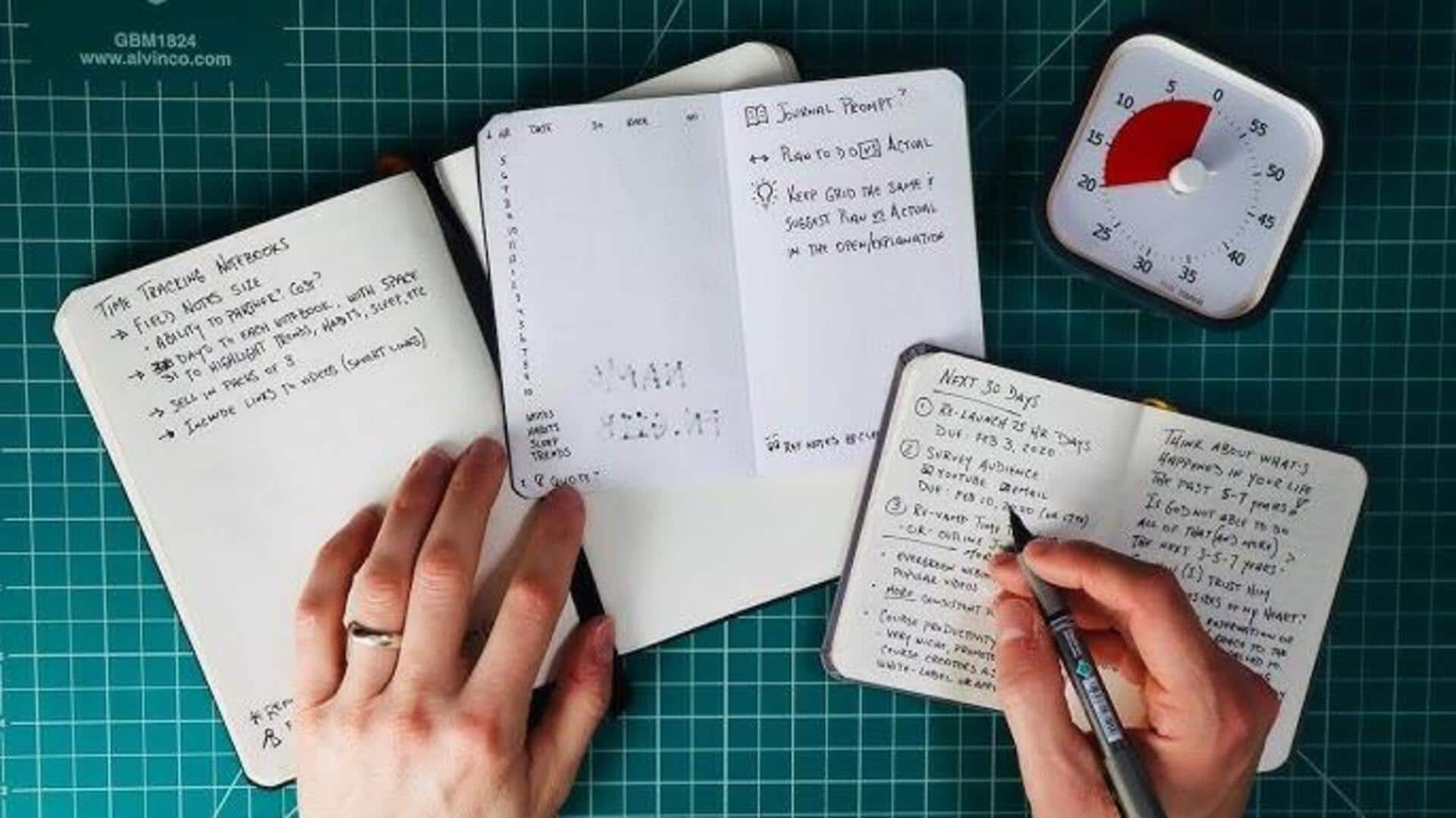 5 ไอเดียสมุดบันทึกเพื่อเพิ่มประสิทธิภาพในชีวิตประจำวัน
