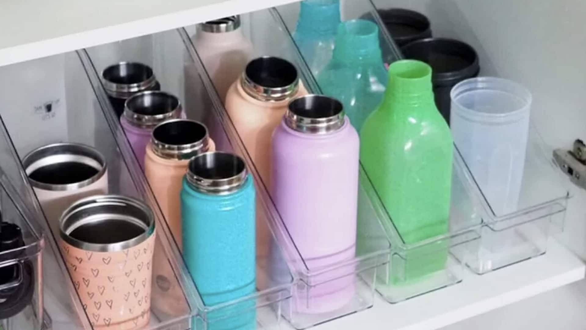 จัดระเบียบขวดแก้วให้บ้านดูเรียบร้อยและประหยัดพื้นที่