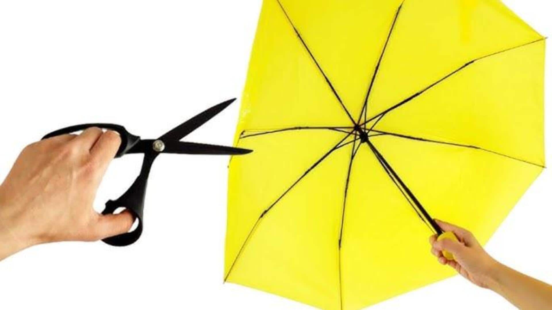 ไอเดียใช้โครงร่มที่แตกให้เกิดประโยชน์