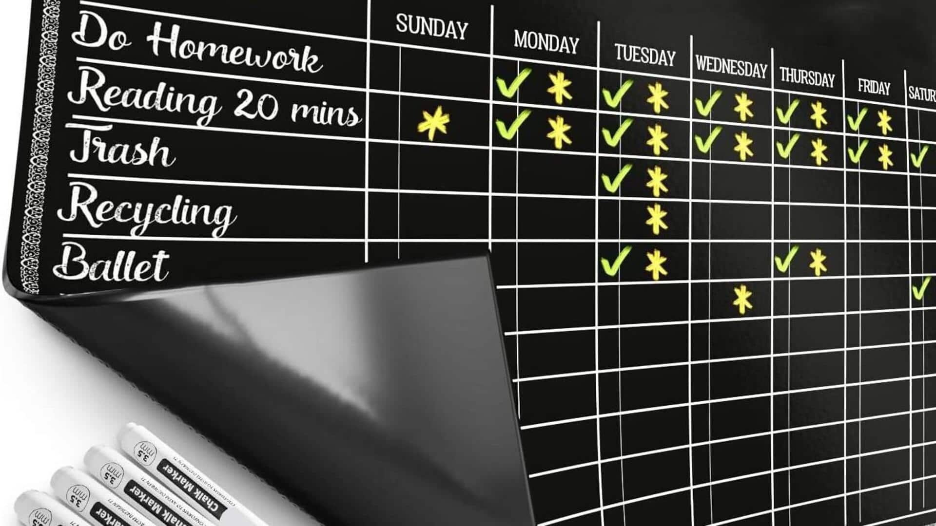 จัดระเบียบงานบ้านด้วยปฏิทินสีสันสดใส