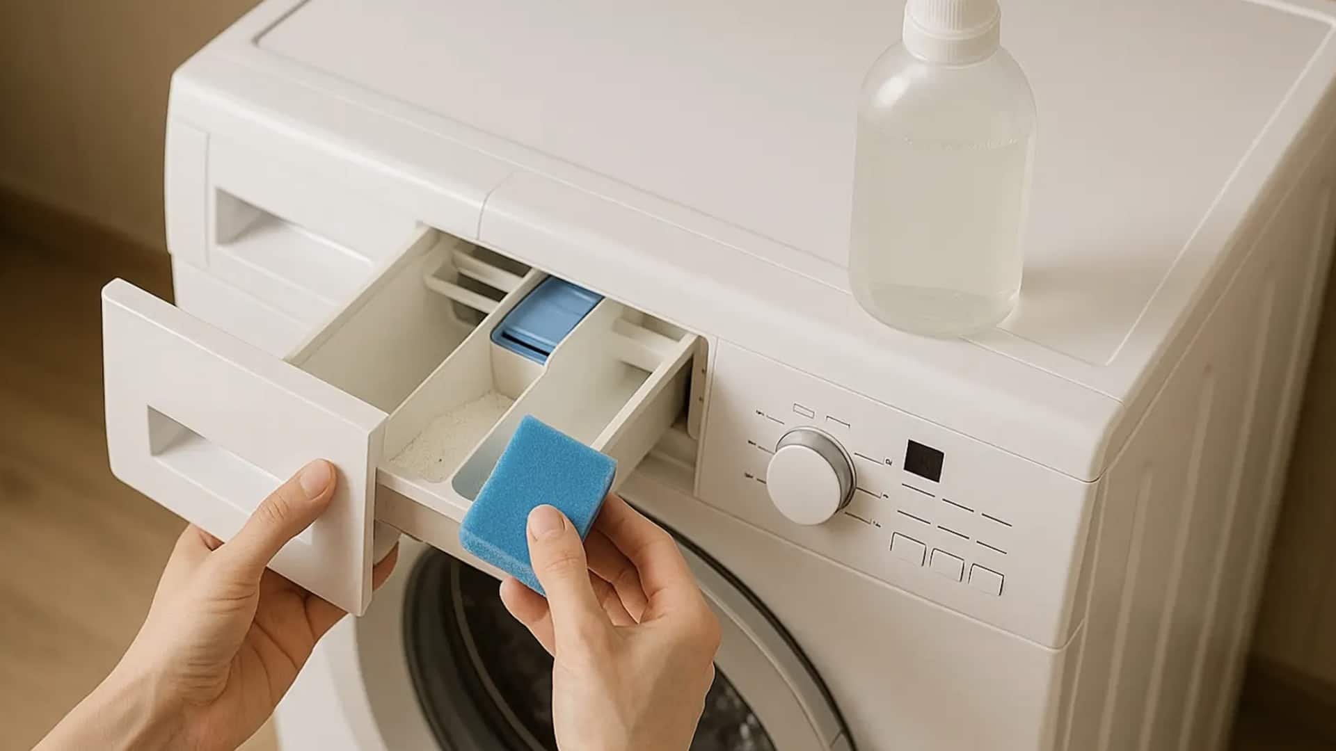 เคล็ดลับซักผ้า ทำความสะอาดช่องใส่ผงซักฟอกทุกเดือน 